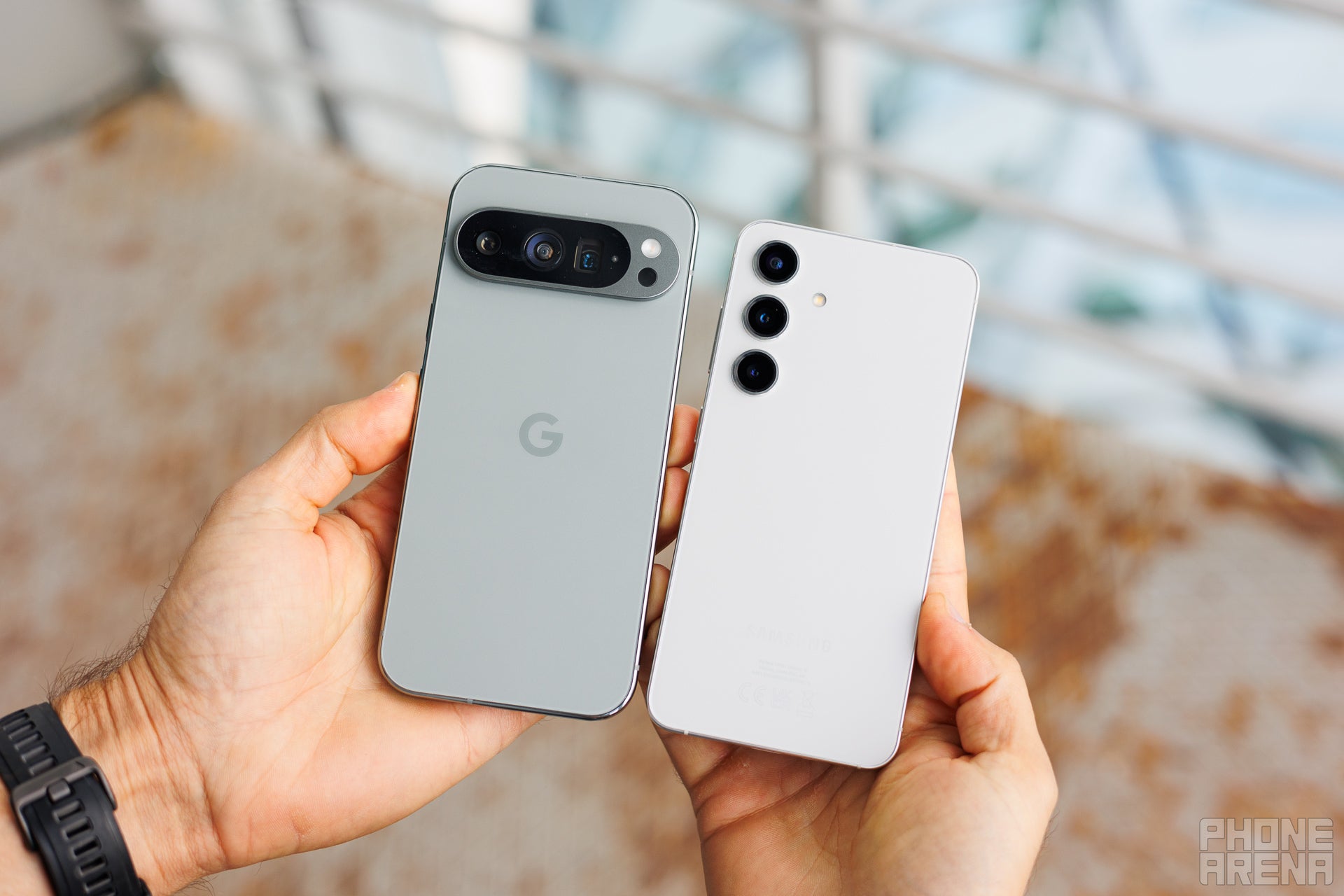 These two have a lot in common (Image by PhoneArena) - Pixel 9 Pro vs Galaxy S24: Can Google beat Samsung at the AI game?