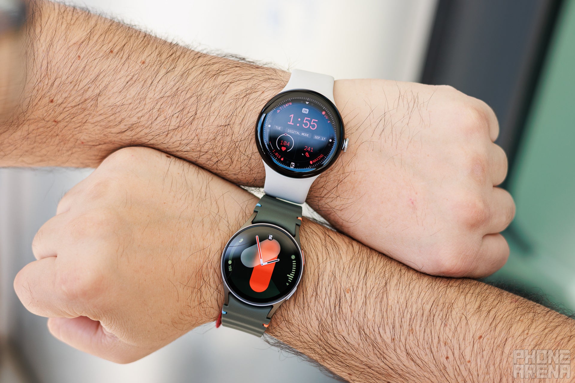 Great software with good hardware (Image by PhoneArena) - Google Pixel Watch 3 vs Samsung Galaxy Watch 7: The battle for your wrist