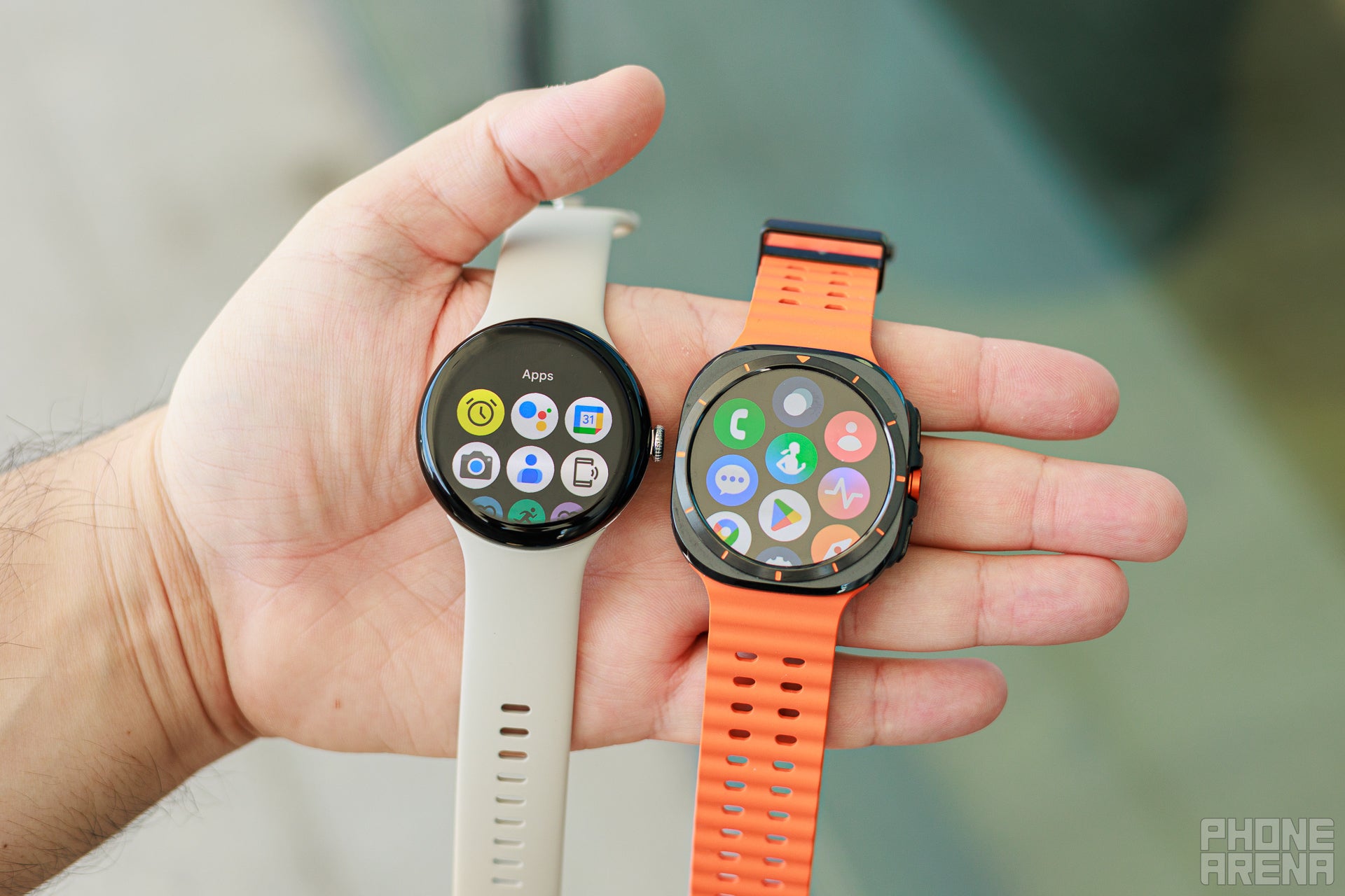 Wear OS 5 runs both watches but Google has some AI tricks onboard (Image by PhoneArena) - Google Pixel Watch 3 vs Galaxy Watch Ultra: A Wear OS battle