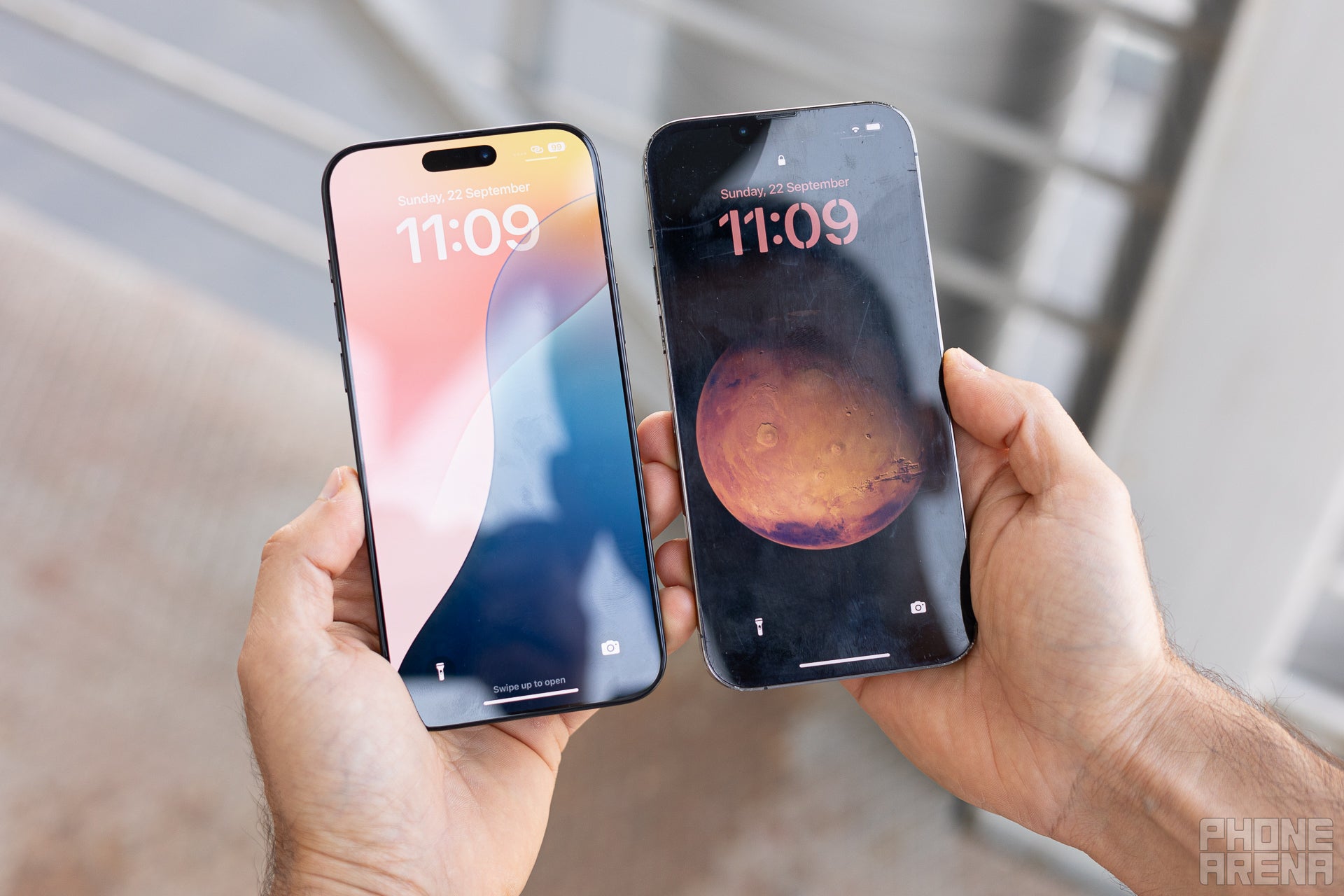 Larger, brighter, fancier (Image by PhoneArena) - Apple iPhone 16 Pro Max vs iPhone 13 Pro Max: Look at me, I'm the battery king now!