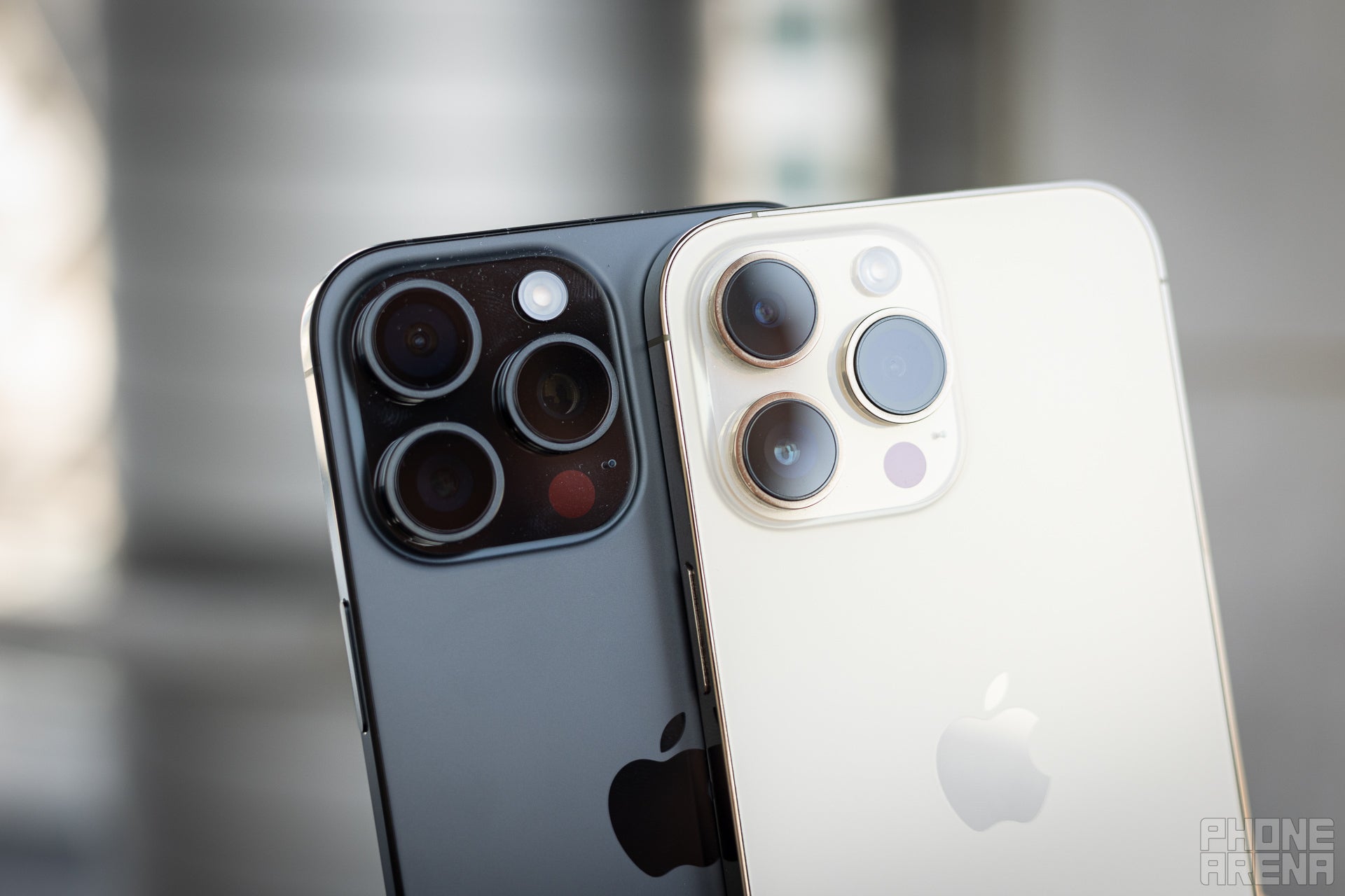 The camera modules of the Apple iPhone 16 Pro Max and the iPhone 14 Pro Max