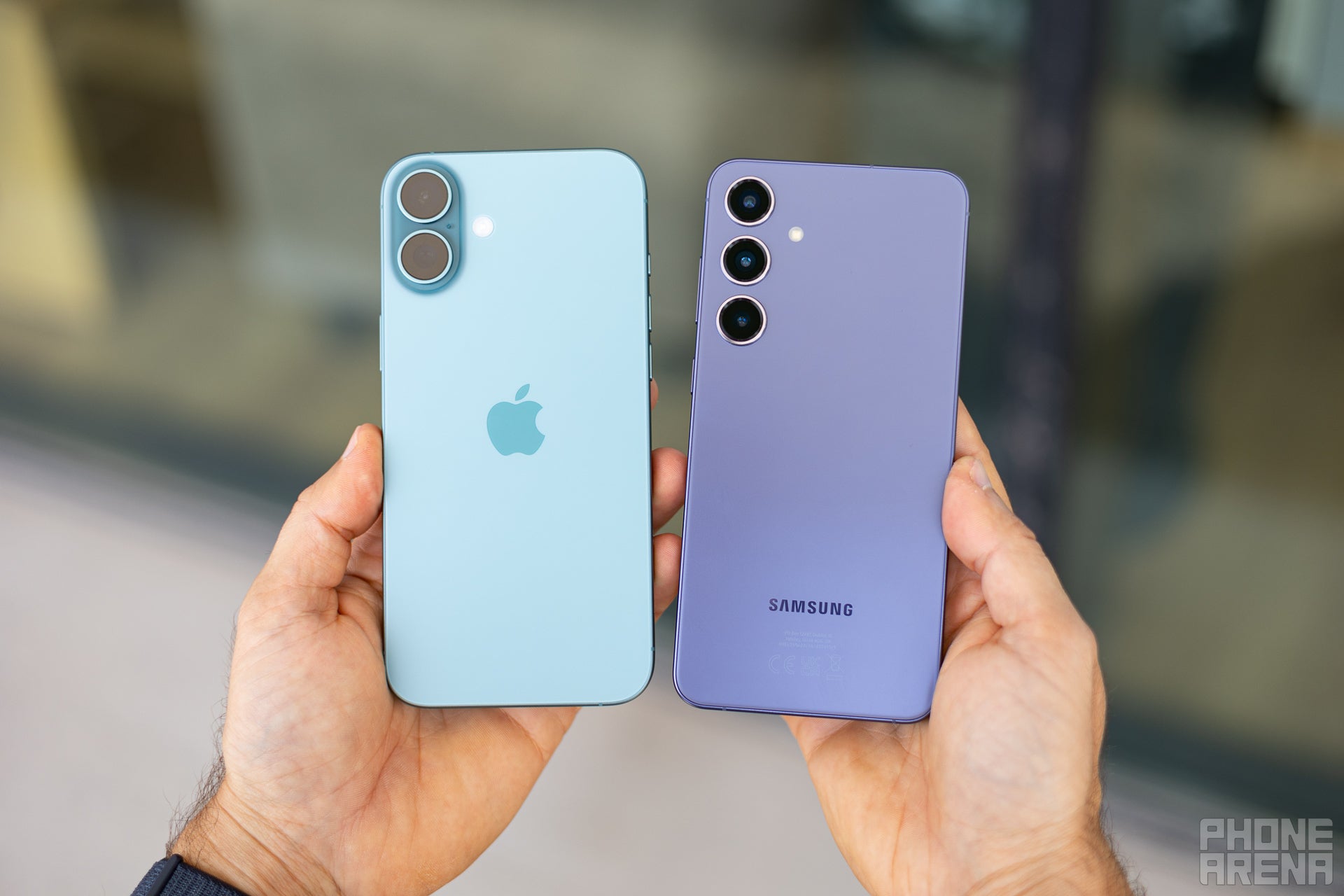 They look similar, don&#039;t they? (Image by PhoneArena) - iPhone 16 Plus vs Galaxy S24 Plus: Another battle of the pluses