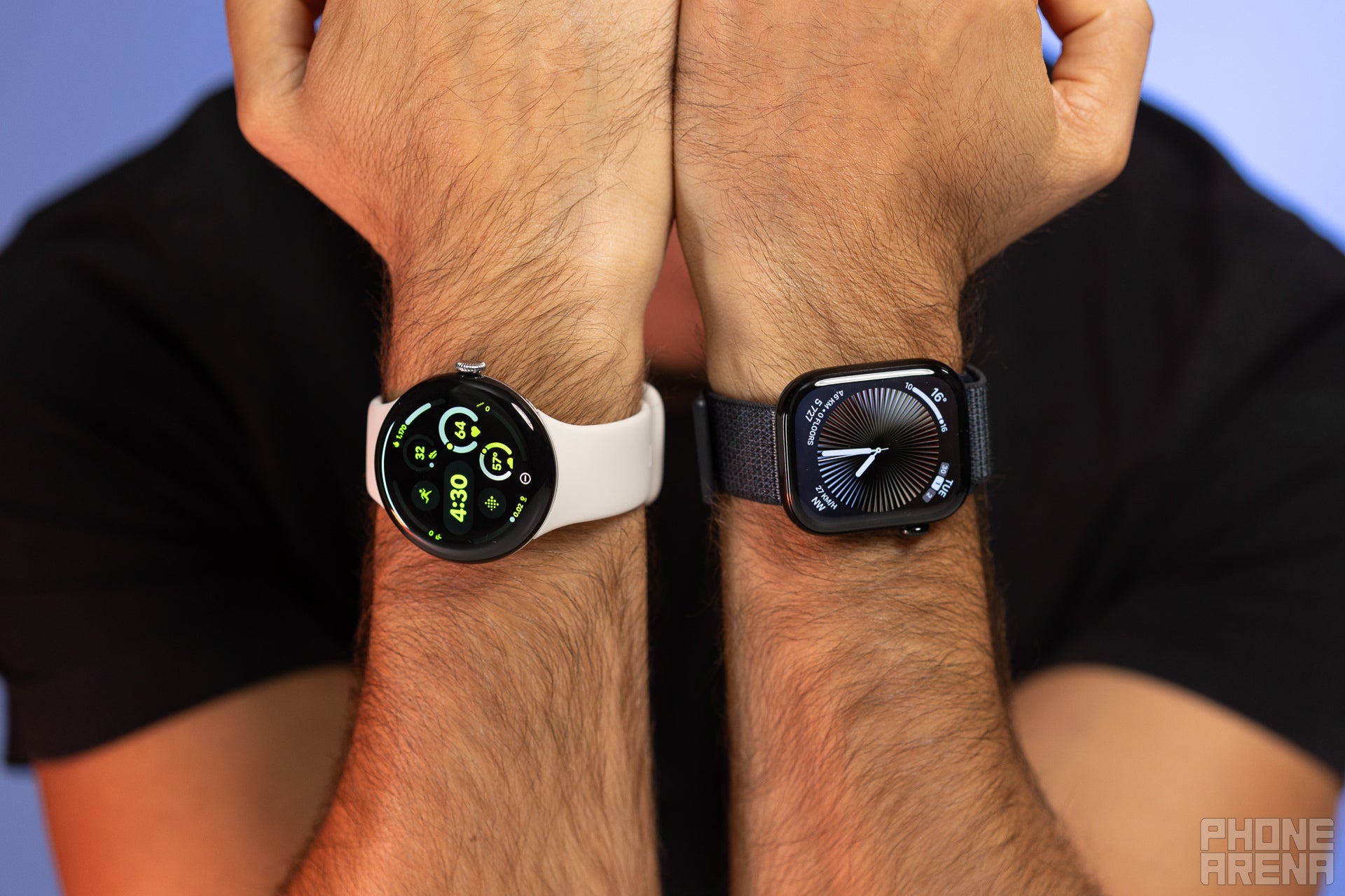 The Apple Watch S10 is more comfortable overall. | Image by PhoneArena. - Google Pixel Watch 3 vs Apple Watch Series 10: Google tries, but Apple triumphs