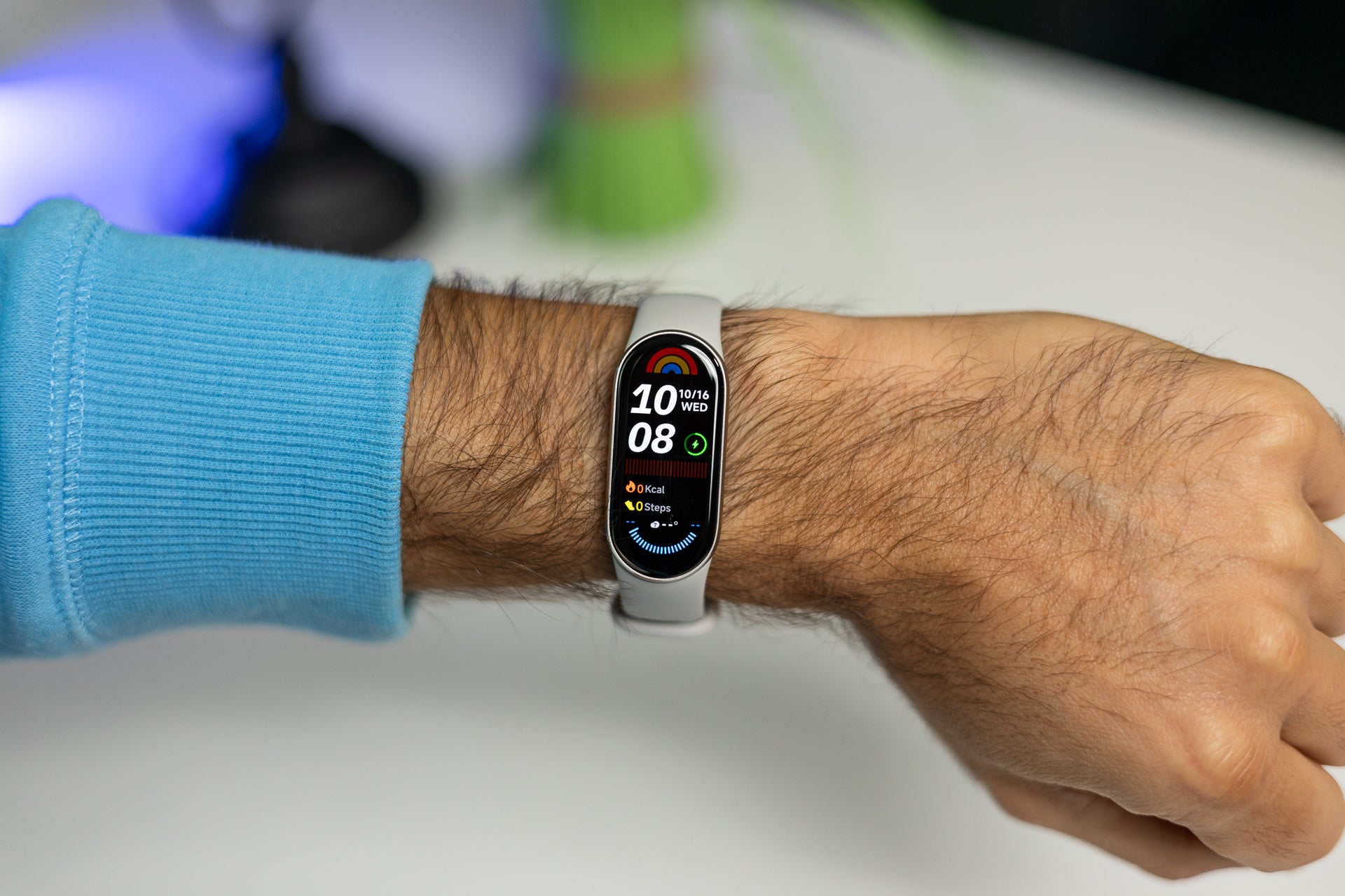 The bottom bezel is slightly larger and can bother you depending on the watch face | Image by PhoneArena - Xiaomi Smart Band 9 Review: A great fitness tracker on a budget