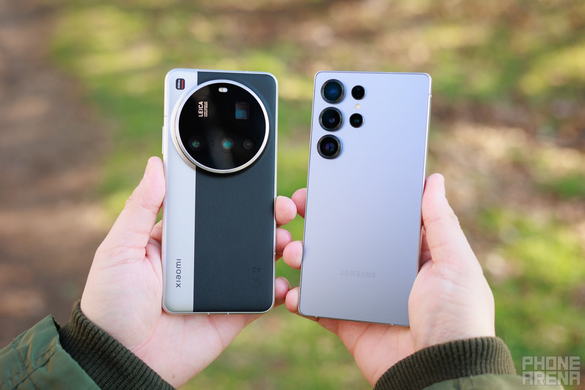 Two behemoths in my hands (Image by PhoneArena) - Xiaomi 15 Ultra vs Galaxy S25 Ultra: The most extreme Ultra flagships