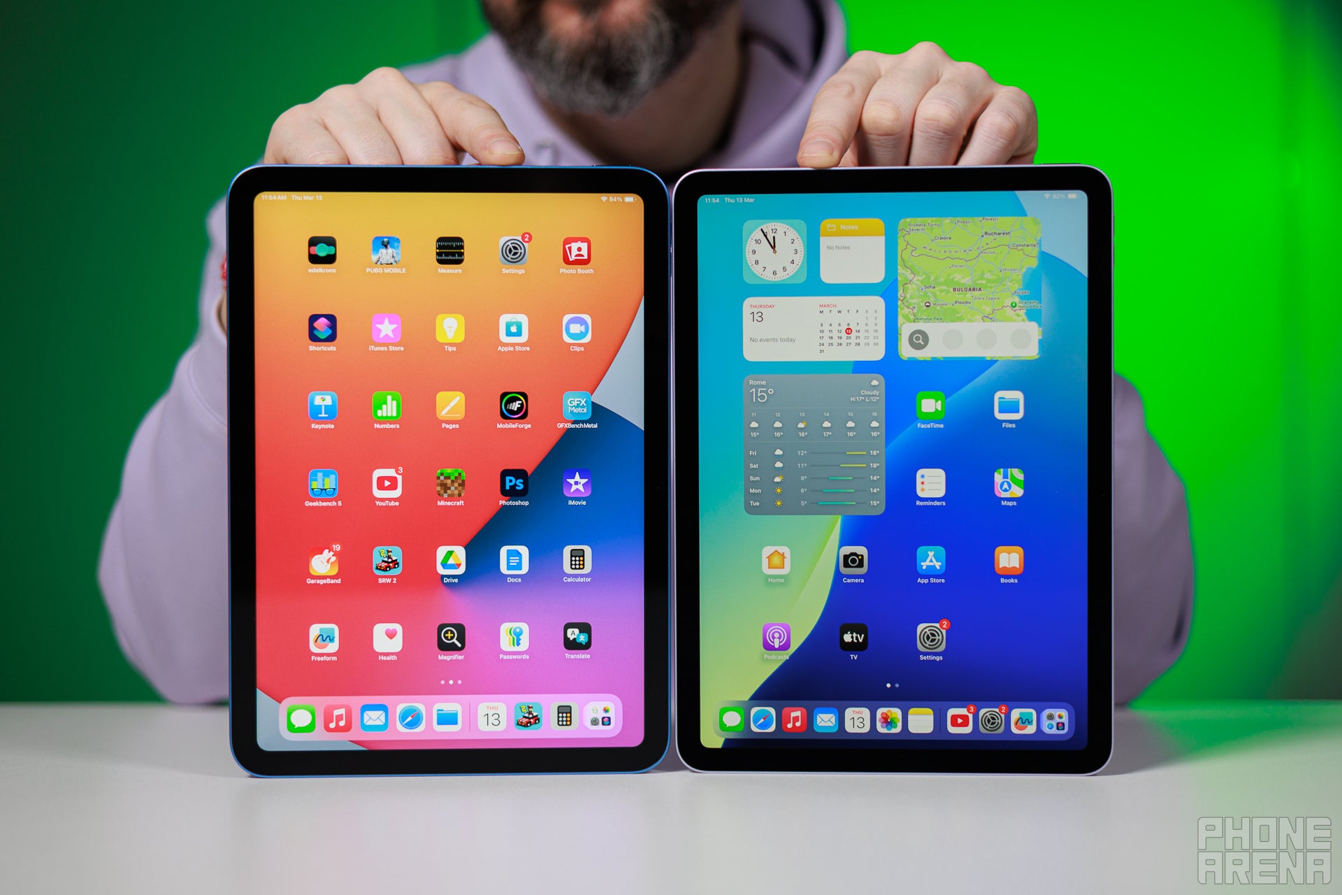 The Air screen is better (Image credit - PhoneArena) - iPad A16 vs iPad Air M3: who's the real iPad Pro killer here?