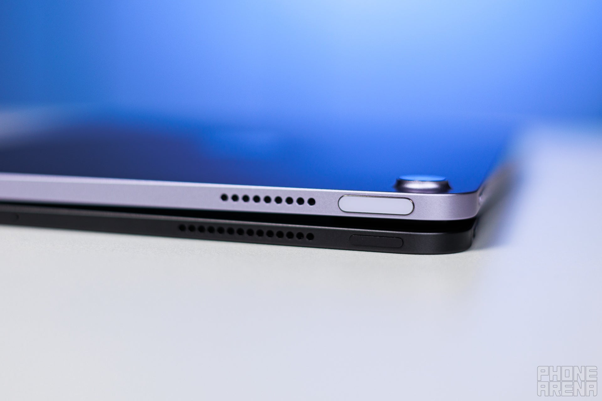 The iPad Air (on top) uses Touch ID - iPad Air (M3) vs iPad Pro (M4): differences explained