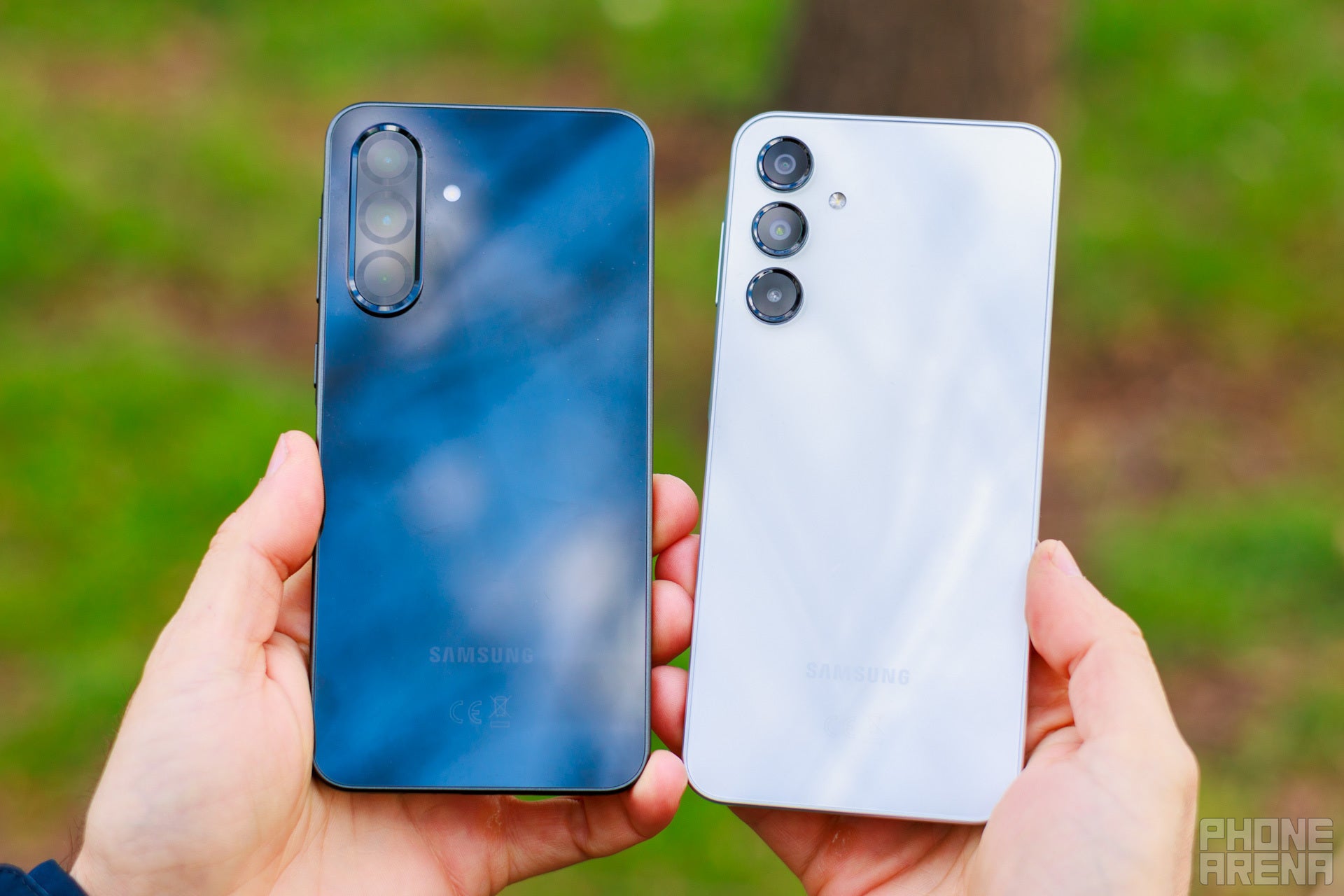 The Galaxy A36 feels more premium, but both flaunt the core Samsung design (Image by PhoneArena) - Samsung Galaxy A36 5G vs Galaxy A16 5G: Does double the price mean double the phone?