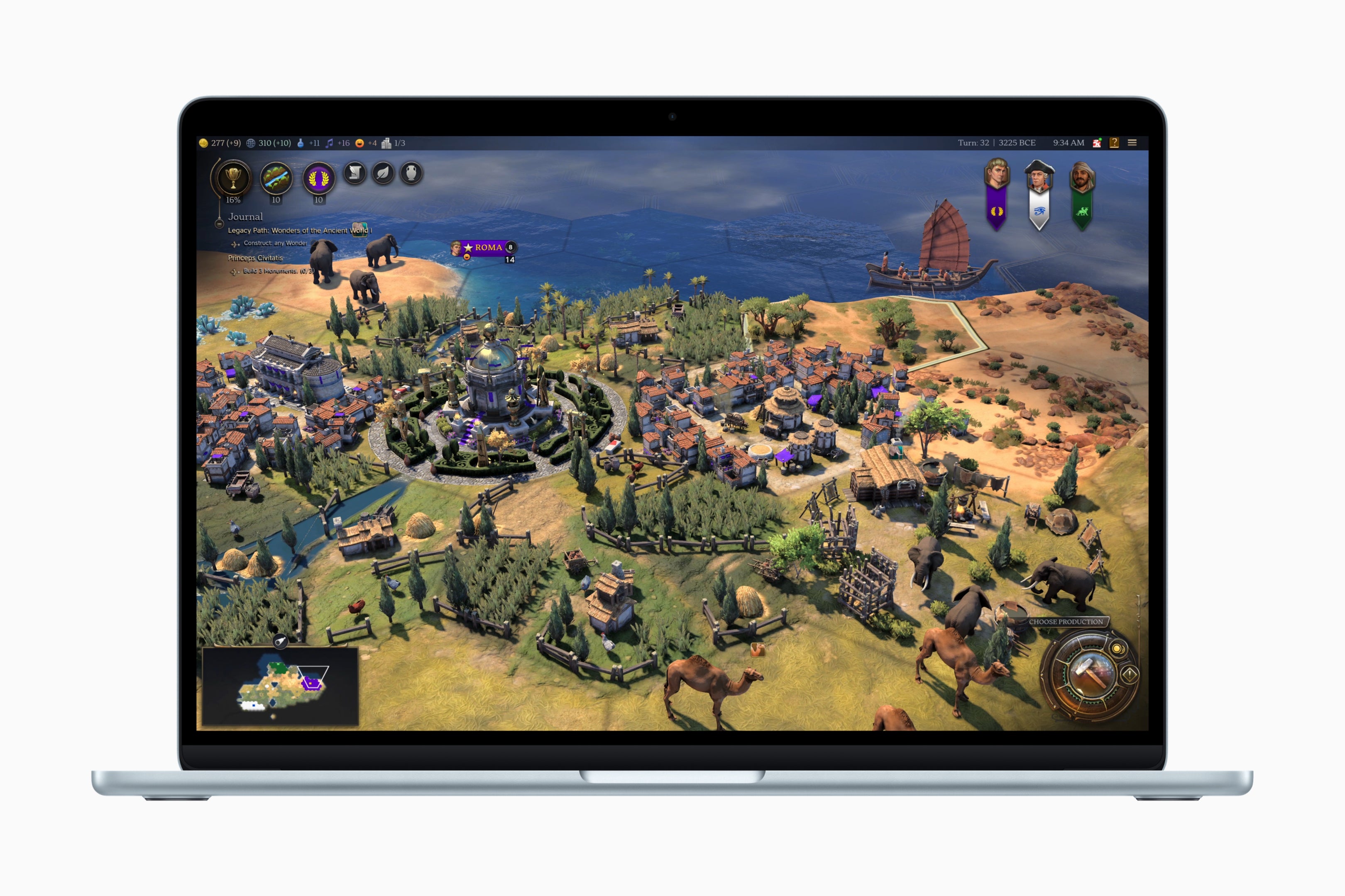 Games like Sid Meier&#039;s Civilization VII look great on either screen (Image Credit-Apple) - Apple MacBook Air M4 vs MacBook Air M3: Save your money