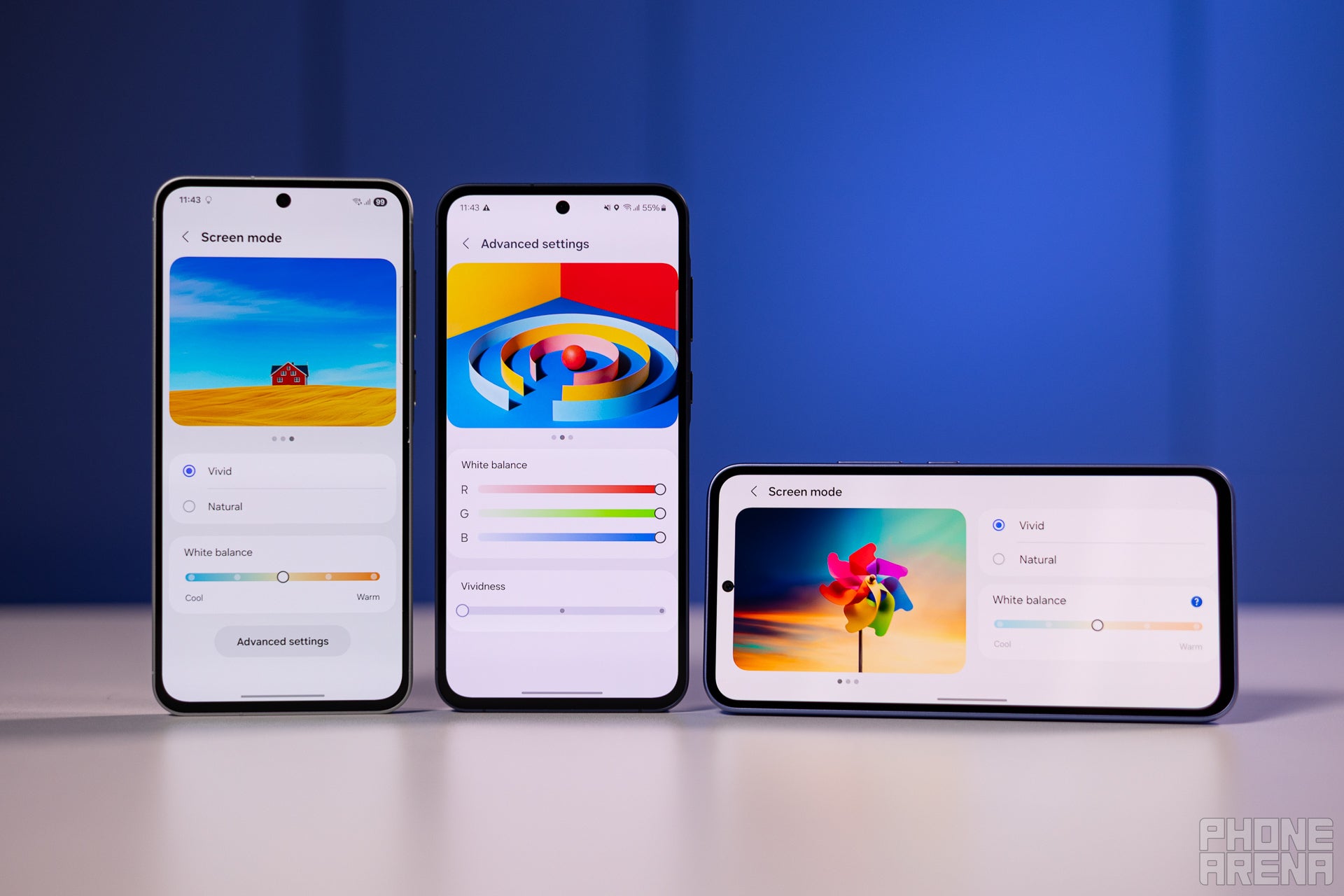Not much has changed as far as customizing your display. Image by PhoneArena - Samsung Galaxy A56 vs A55 vs A54: Breaking down the evolution in Samsung’s mid-range series