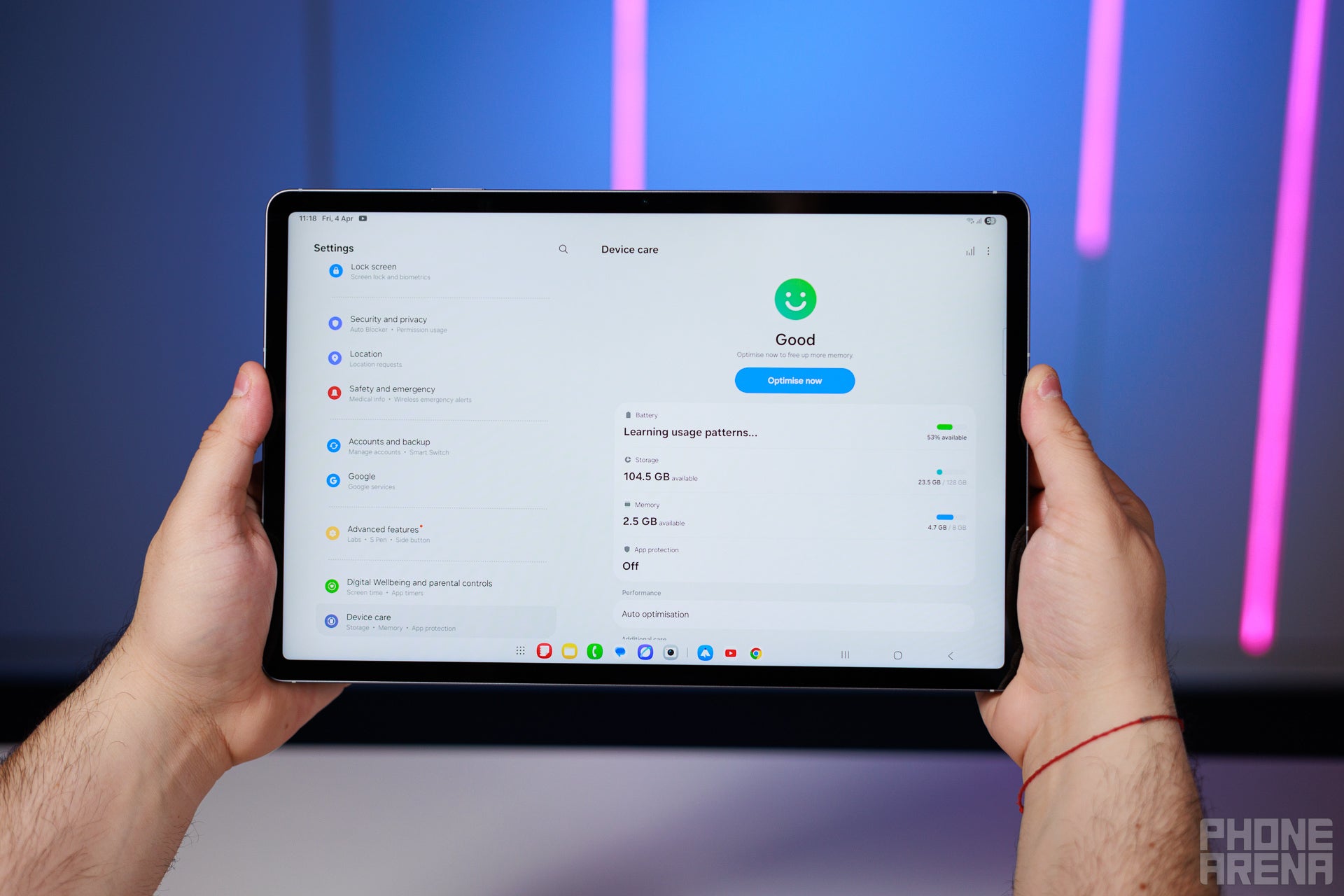 Humble performer, but it's enough for everyday tasks (Image by PhoneArena) - Samsung Galaxy Tab S10 FE Plus Review: Larger screen, fewer cameras, but great value