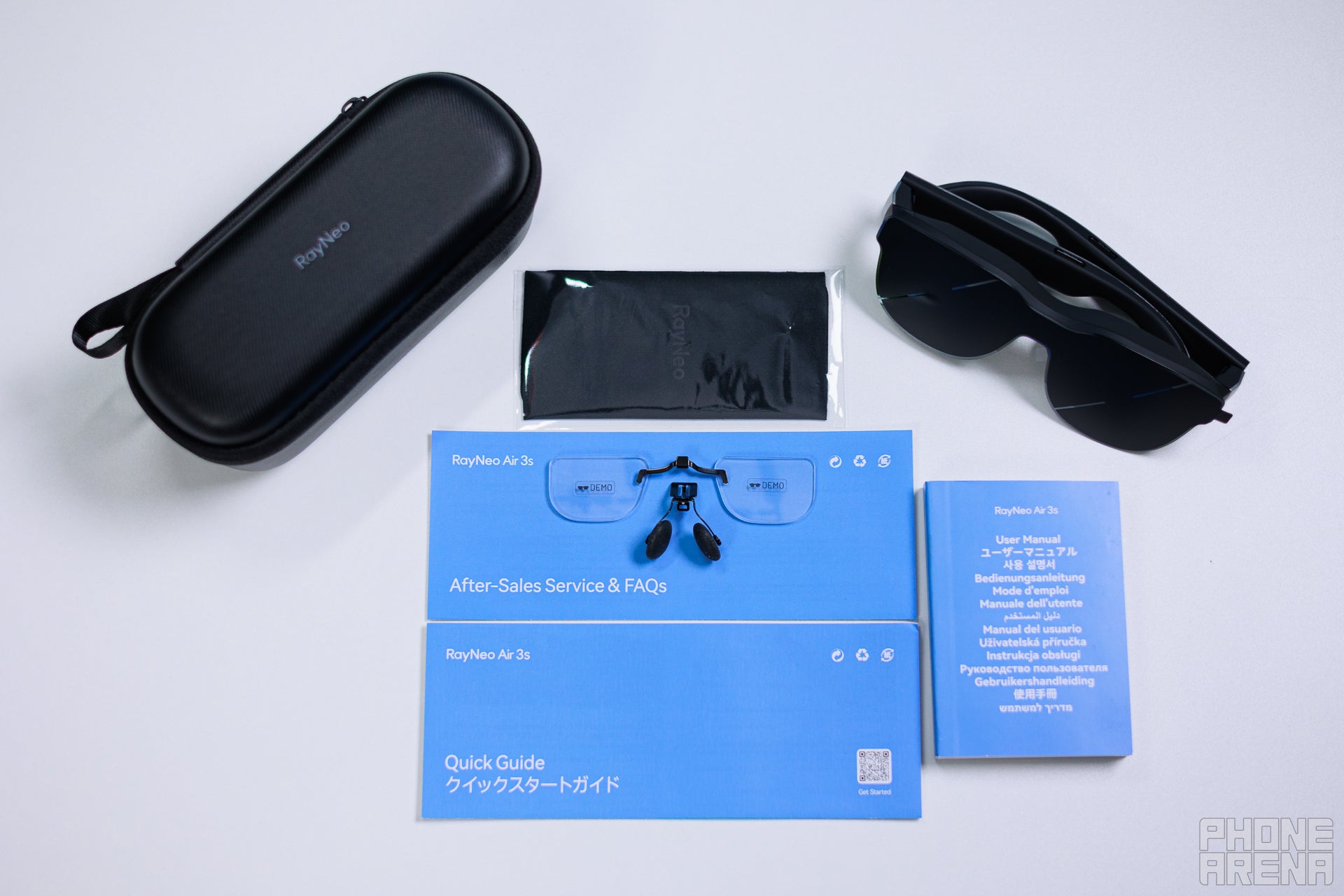 A neat overview of the main components. | Image by PhoneArena - RayNeo Air 3s review: not quite XR, but hear me out