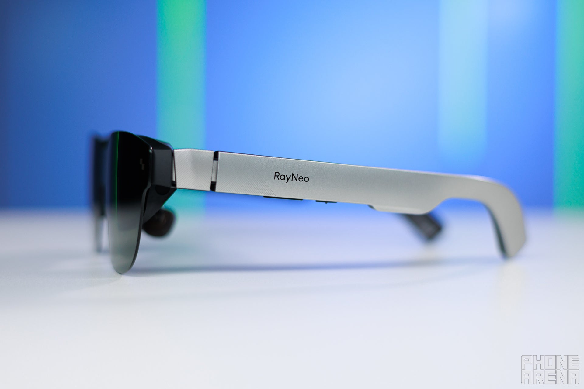 The speakers are located at the very end of the frames. | Image by PhoneArena - RayNeo Air 3s review: not quite XR, but hear me out