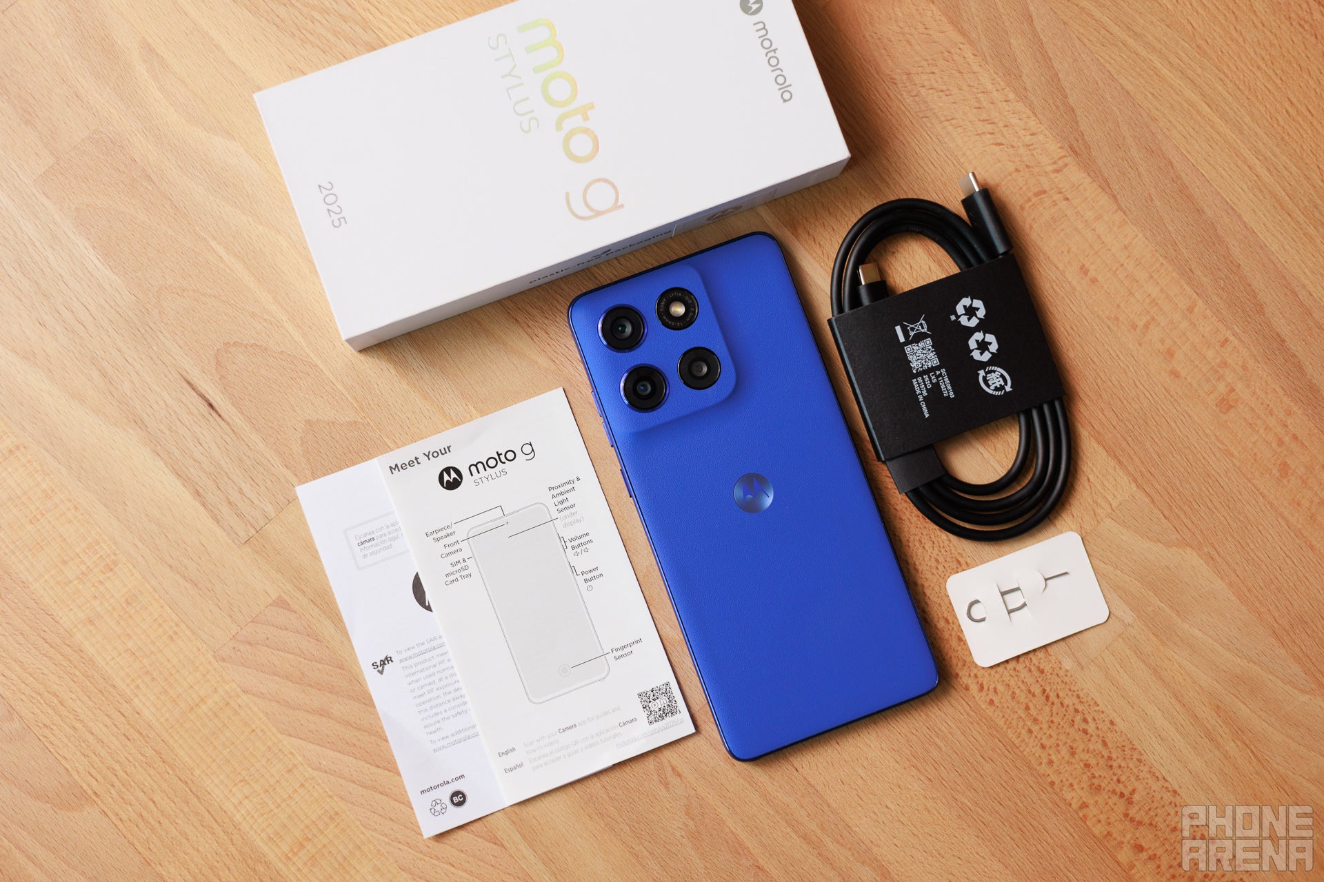 No charger, no case — nothing extra. | Image by PhoneArena - Moto G Stylus (2025) Review: Major upgrades, but with one big letdown