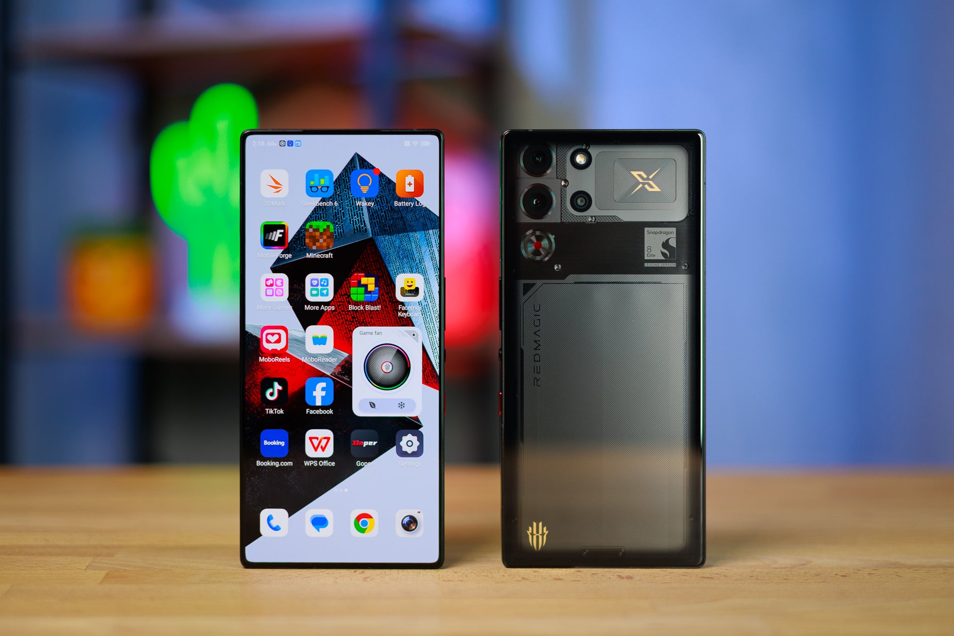 The RedMagic 10S Pro has a distinctive design | Image by PhoneArena - RedMagic 10S Pro Review: The Hardcore Gamer