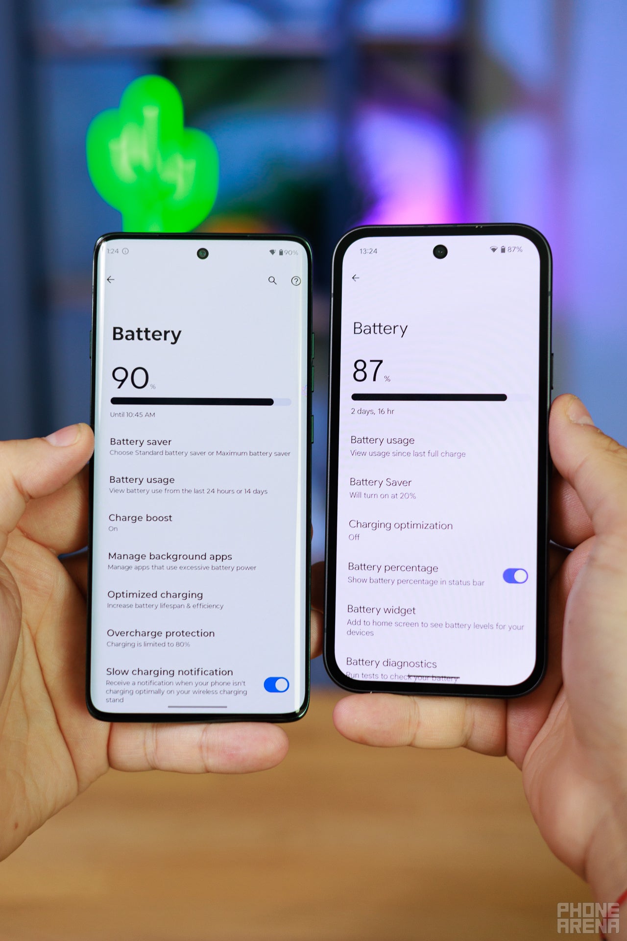 Battery life is the Pixel's forte (Image by PhoneArena - Motorola Edge (2025) vs Google Pixel 9a: Is a stunning design worth the trade-offs?