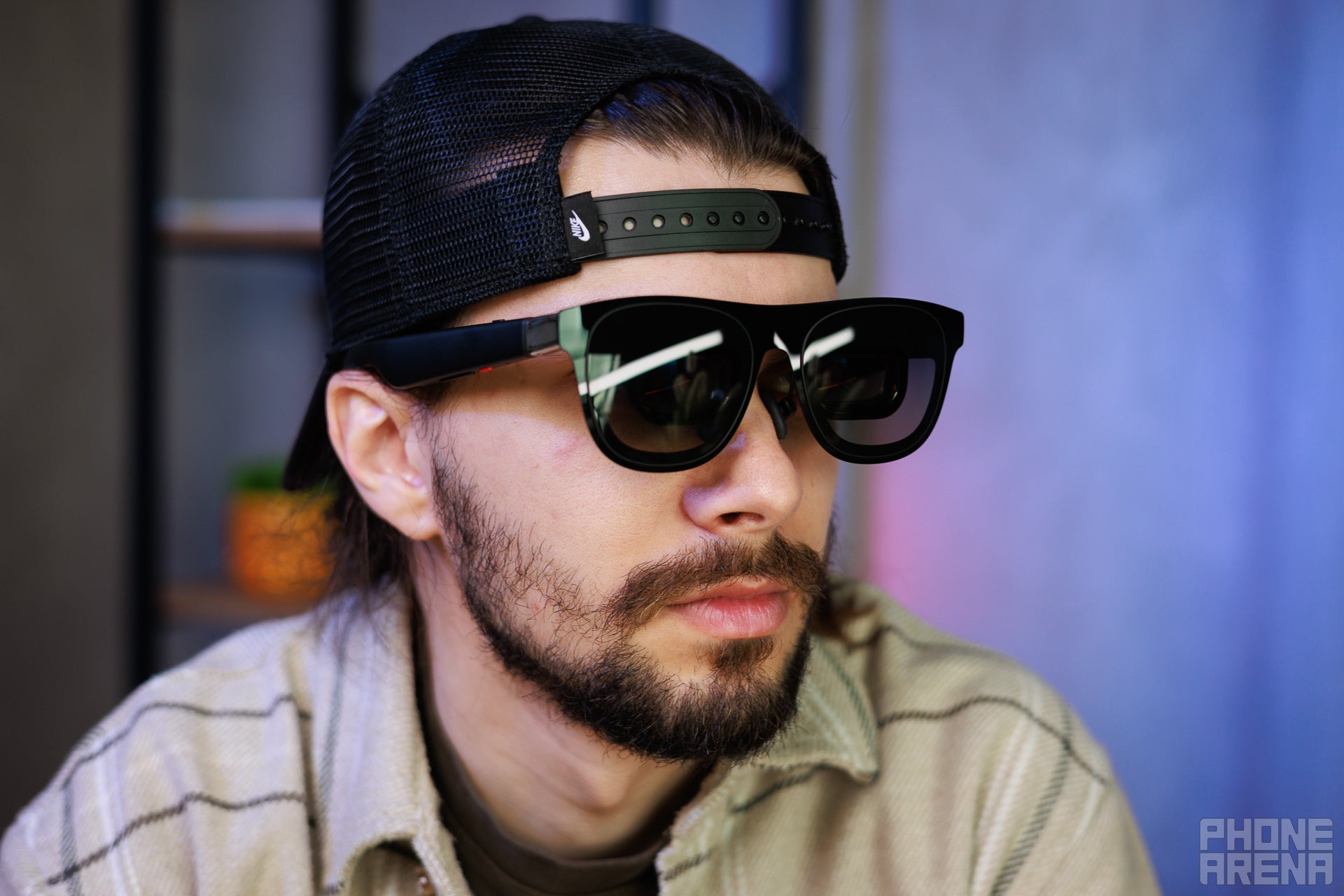 This lad? Could be watching anything. | Image by PhoneArena - Xreal One Pro and Eye review: better, but not for everybody