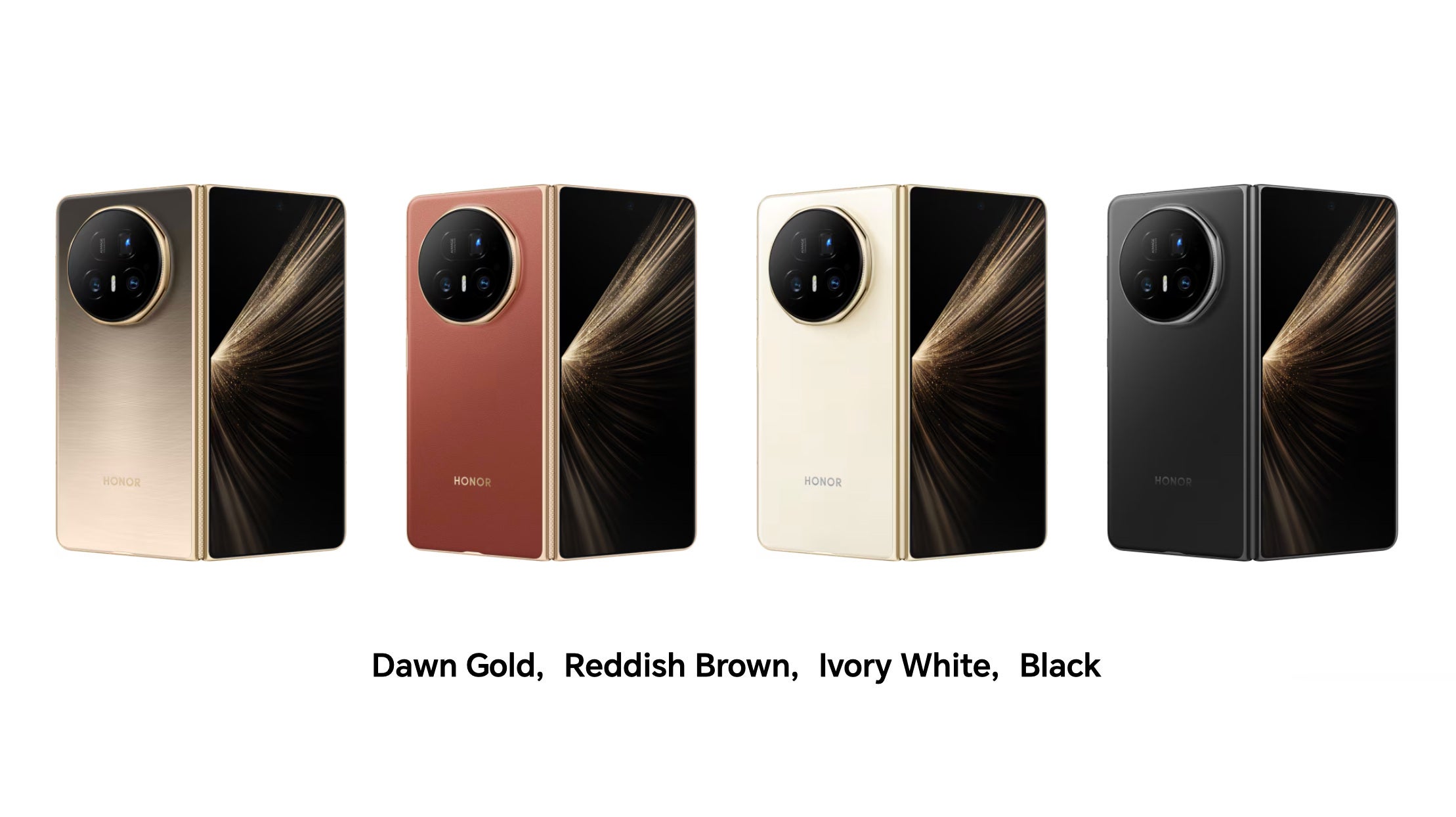 Official image of Honor Magic V5 colors