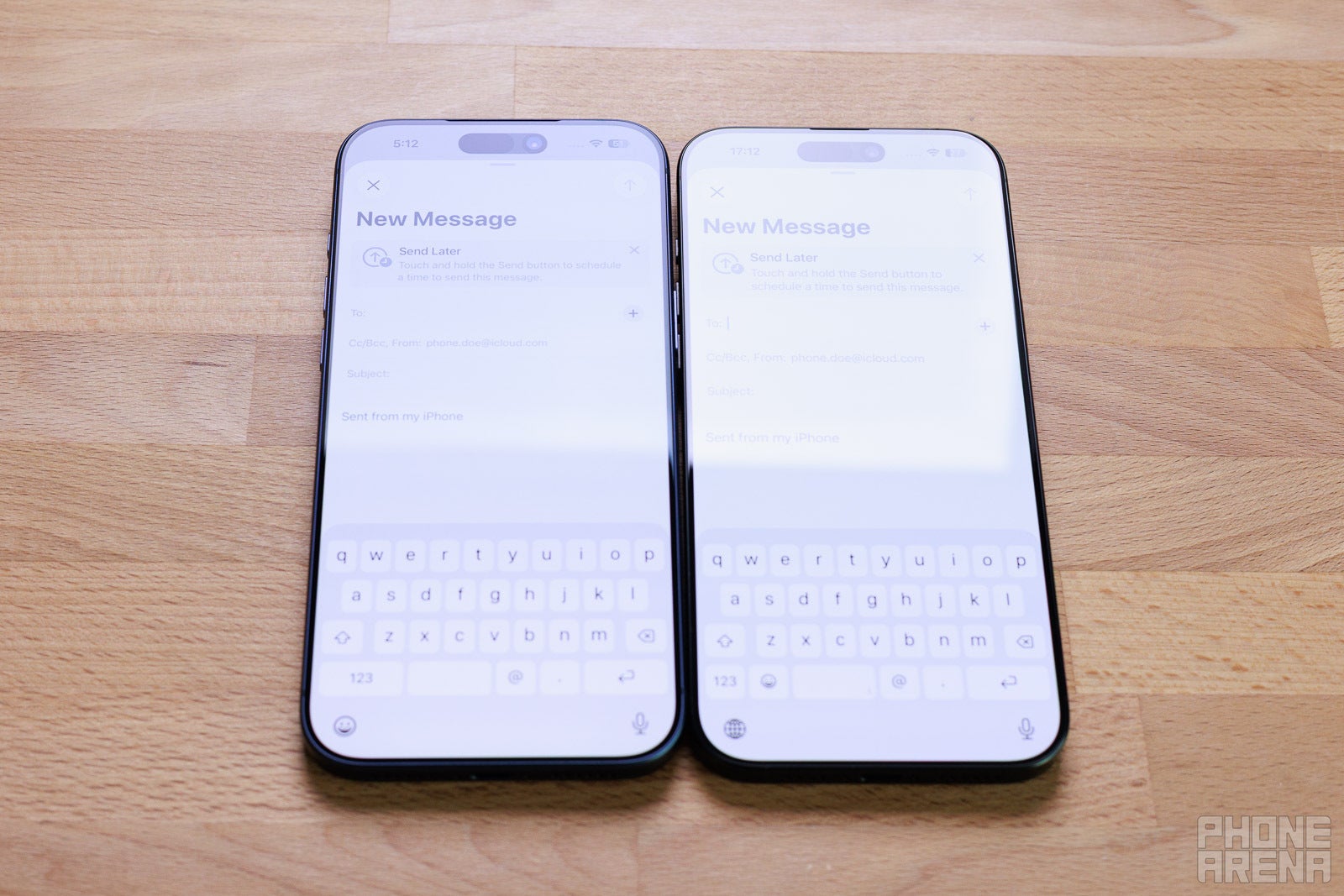 iPhone 17 Pro vs 16 Pro reflectivity (Image credit - PhoneArena) - iPhone 17 Pro Max review: hello aluminum, my old friend