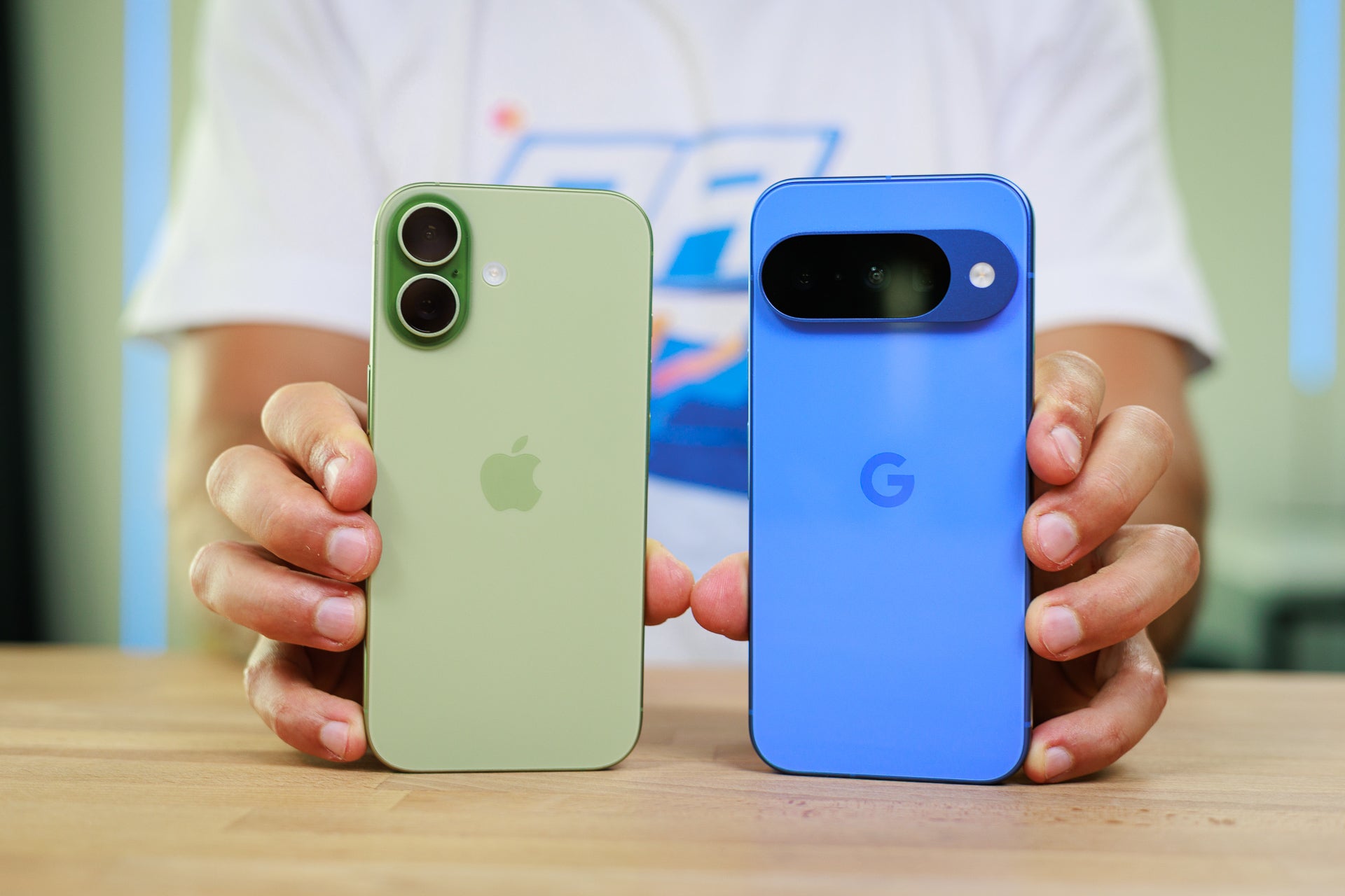 The iPhone 17 is lighter and more compact. | Image credit &amp;mdash; PhoneArena - iPhone 17 vs Pixel 10: The most heated $799 flagship battle in a decade