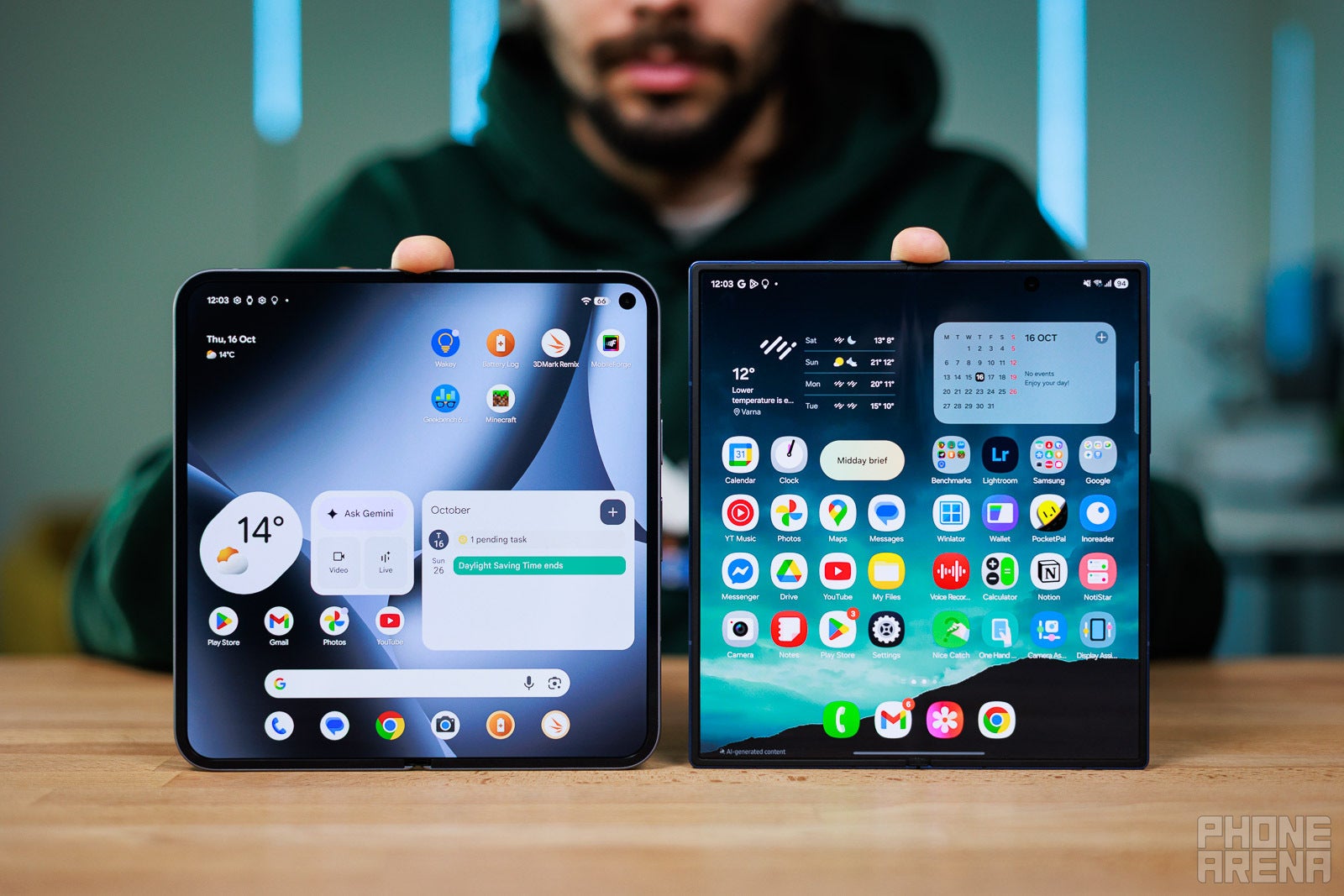 Both feature excellent displays (Image by PhoneArena) - Galaxy Z Fold 7 vs Pixel 10 Pro Fold: There&#039;s a clear winner