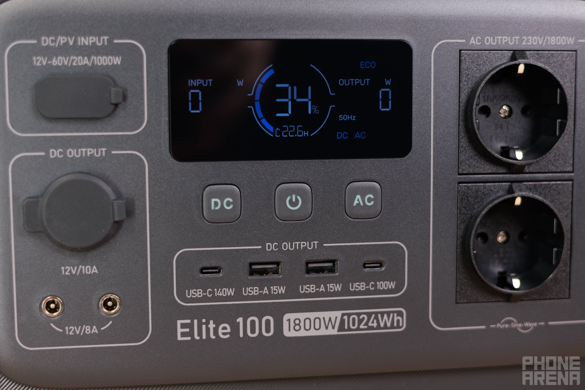 All the ports you could ask for! | Image credit — PhoneArena - Bluetti Elite 100 v2 review: the 1kWh pack leader