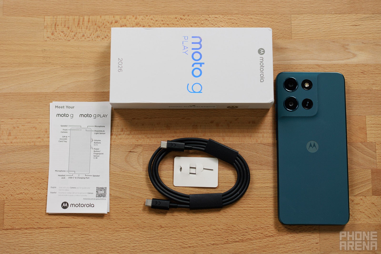 Moto G Play 2026 unboxed contents.