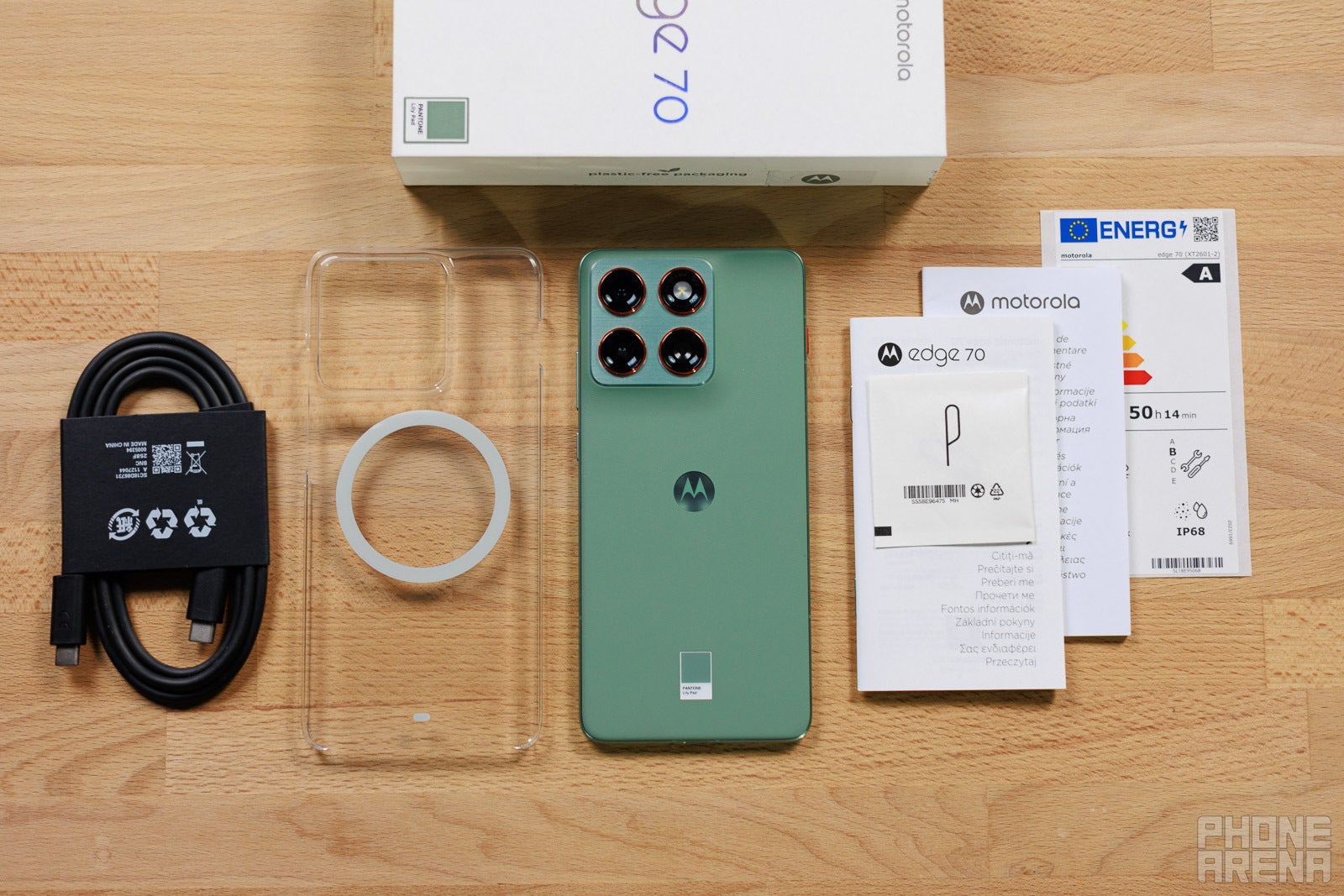 The extra MagSafe-compatbile case inside is a nice touch | Image by PhoneArena - Motorola Edge 70 Review: Finally a thin phone done (mostly) right!