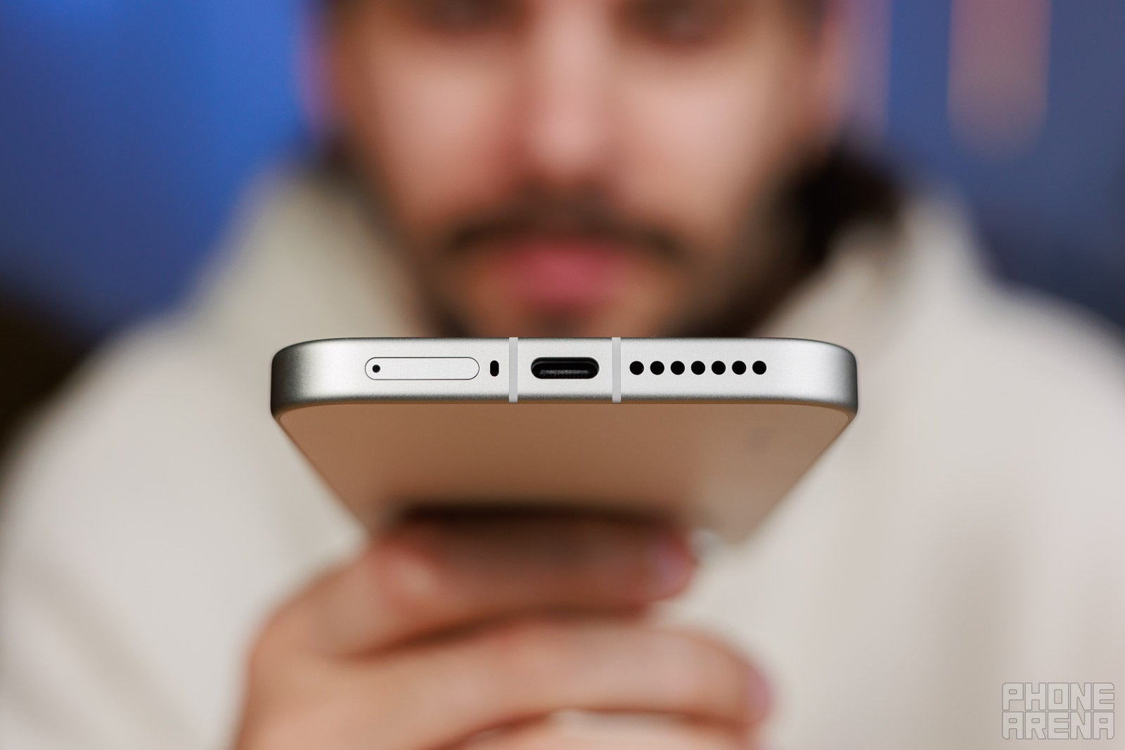 A sneak peek at the bottom of the Xiaomi 17 Ultra | Image by PhoneArena - Xiaomi 17 Ultra Review: Hardware perfection, software frustration