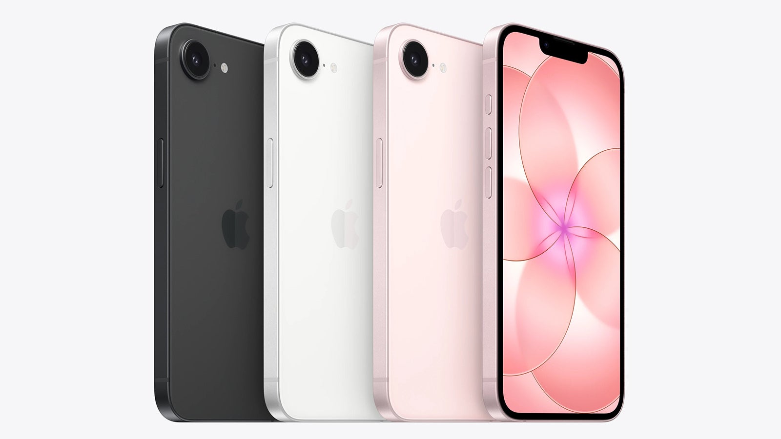 The iPhone 17e comes in black, white and a new soft pink color | Image by Apple - Apple iPhone 17e vs iPhone 16e: All the differences explained