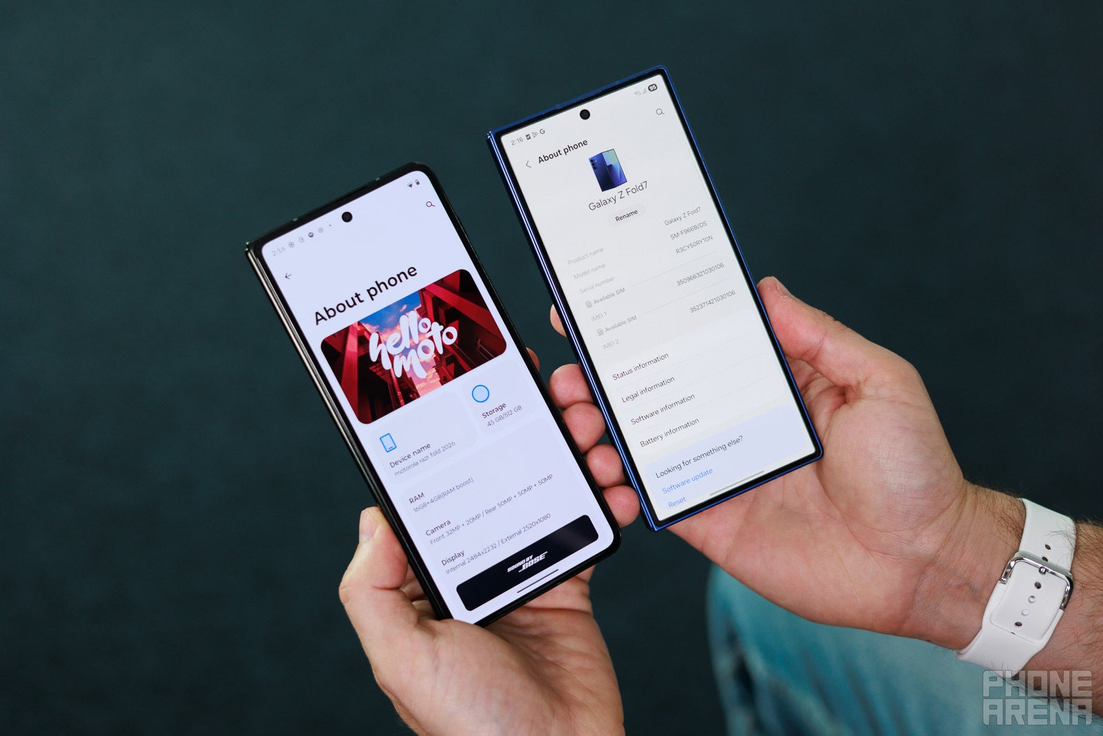 Image by PhoneArena - Motorola Razr Fold vs Galaxy Fold 7: Motorola built a Galaxy killer, but don’t buy it just yet