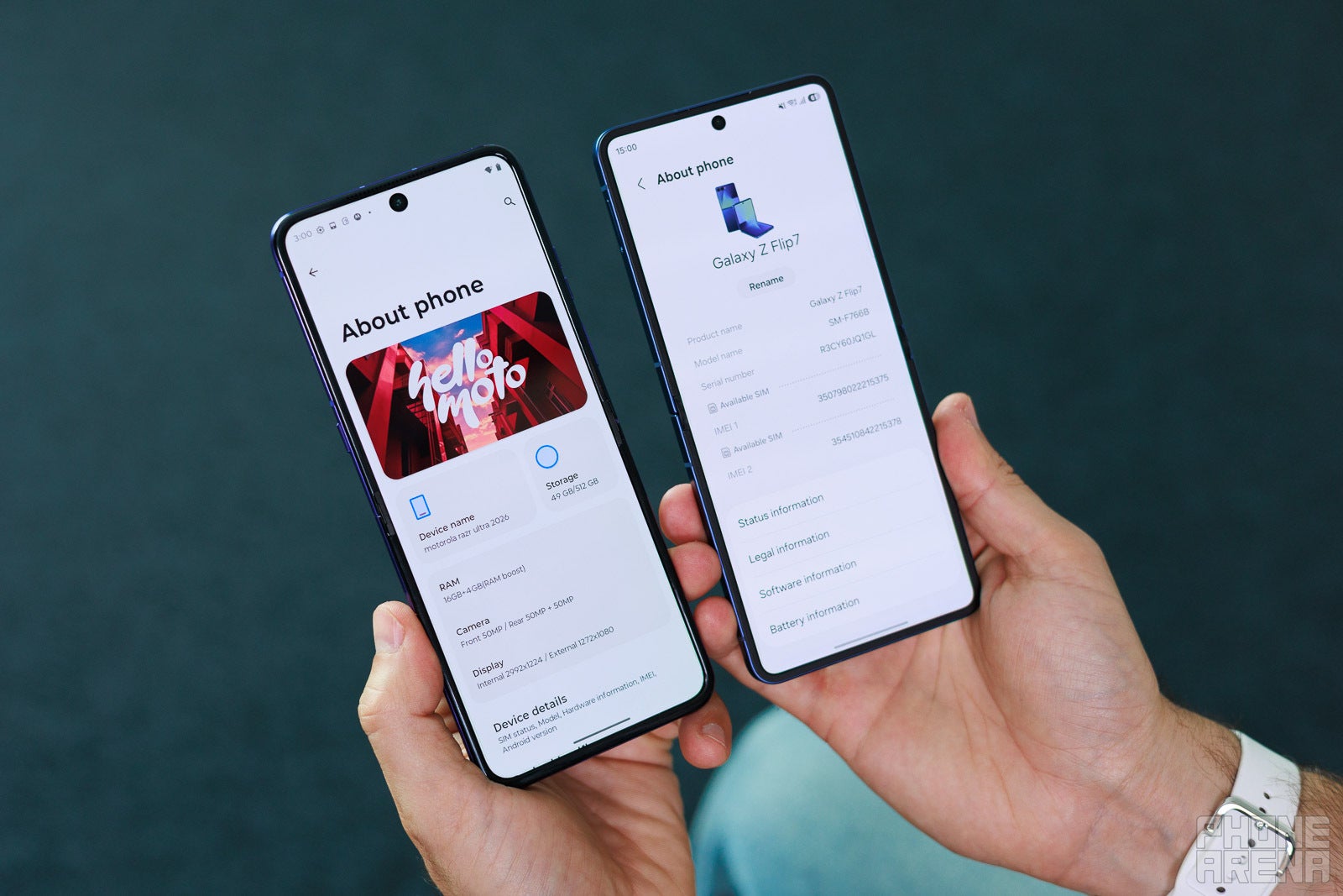 Image by PhoneArena - Motorola Razr Ultra (2026) vs Samsung Galaxy Z Flip 7: I used both and one thing Motorola did makes no sense