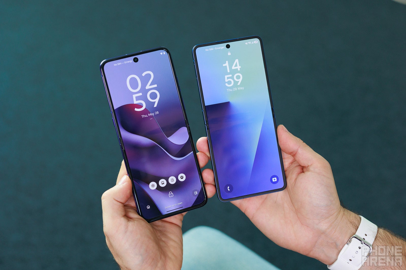 Image by PhoneArena - Motorola Razr Ultra (2026) vs Samsung Galaxy Z Flip 7: I used both and one thing Motorola did makes no sense