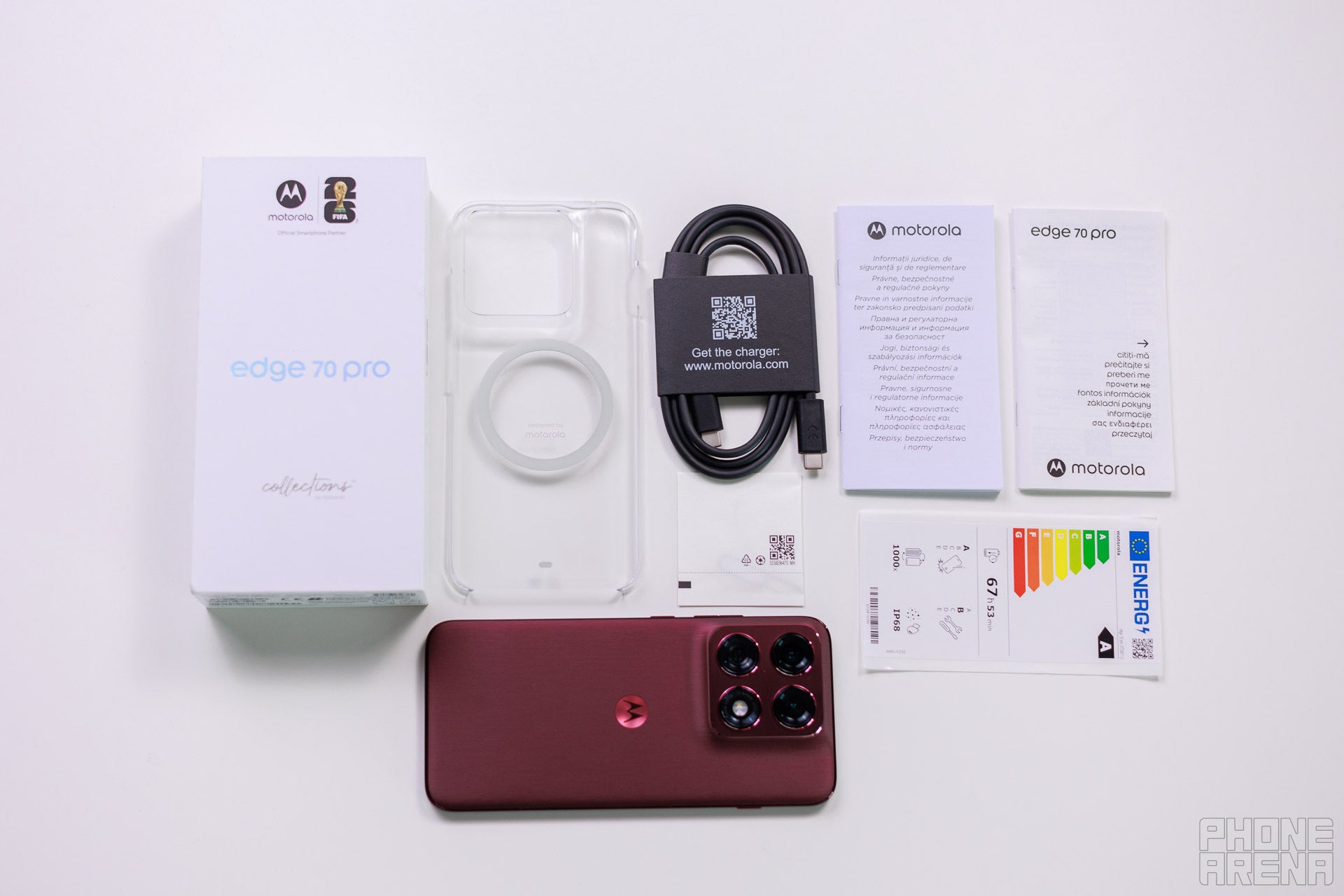 Here's what's inside the Moto Edge 70 Pro box. | Image by PhoneArena - Motorola Edge 70 Pro review: The slim battery champ that punches above its weight