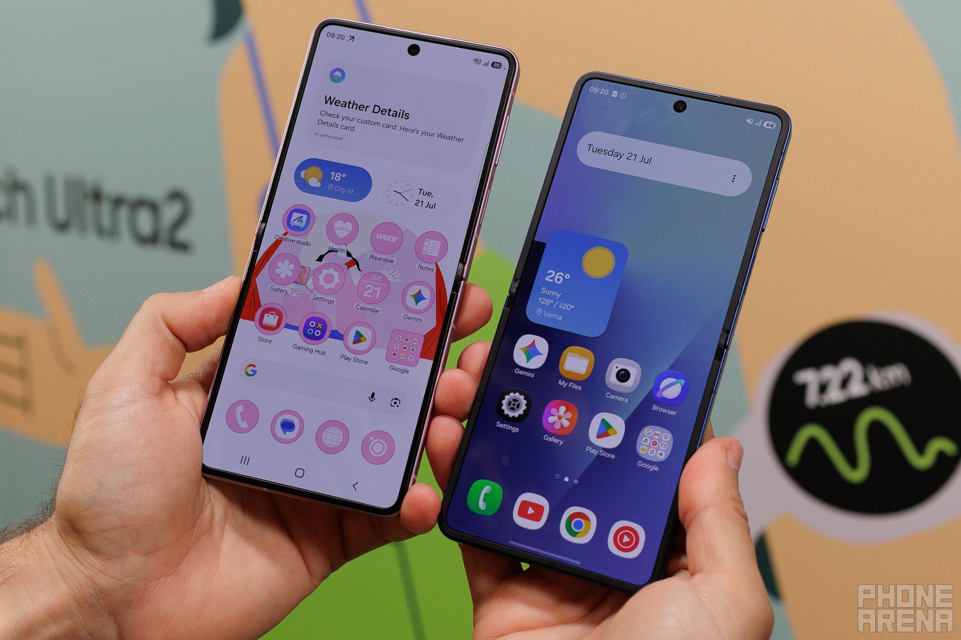 They seem pretty close | Image by PhoneArena - Samsung Galaxy Z Flip 8 vs Galaxy Z Flip 7: first look and hands-on