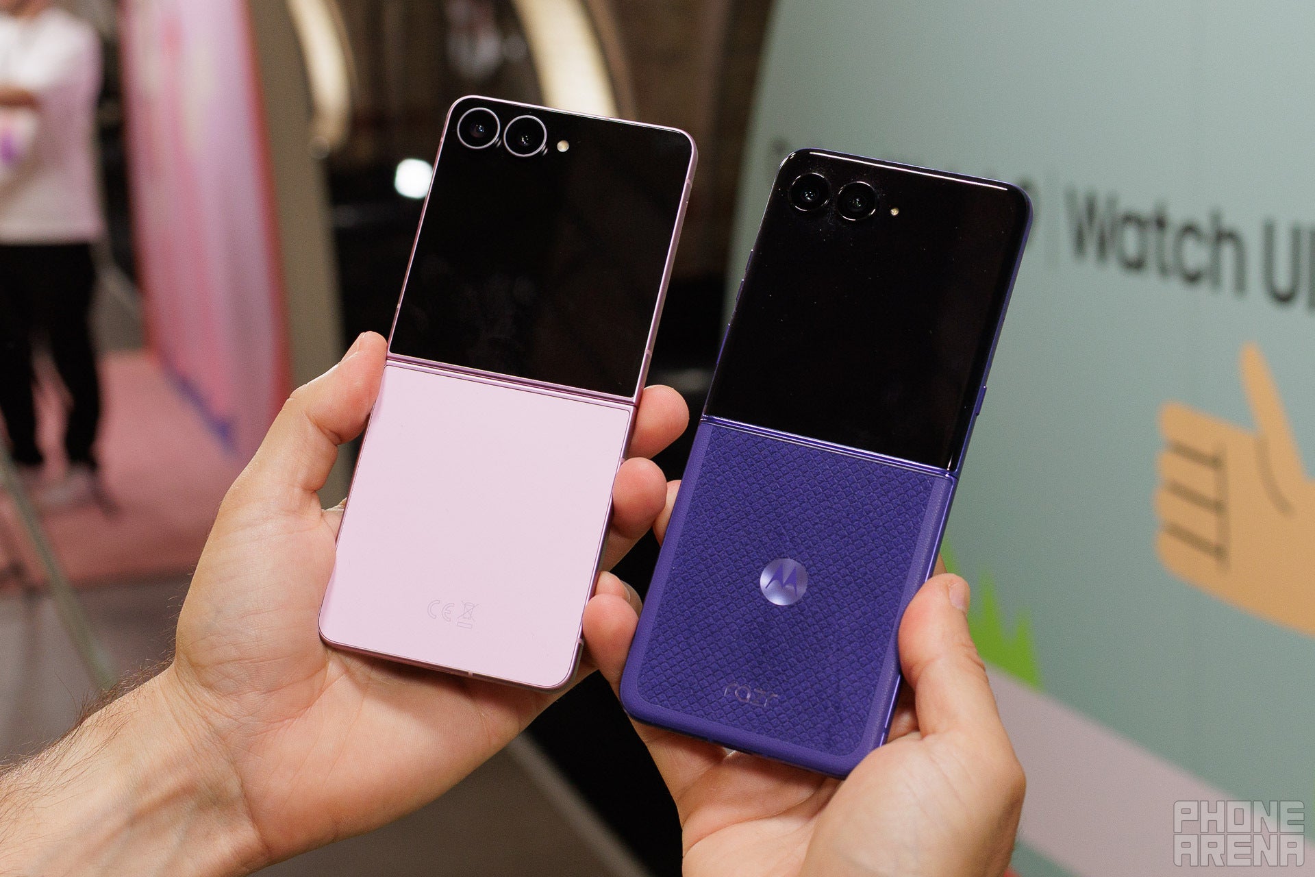 Dual cams on both | Image by PhoneArena - Samsung Galaxy Z Flip 8 vs Motorola Razr Ultra (2026): first look