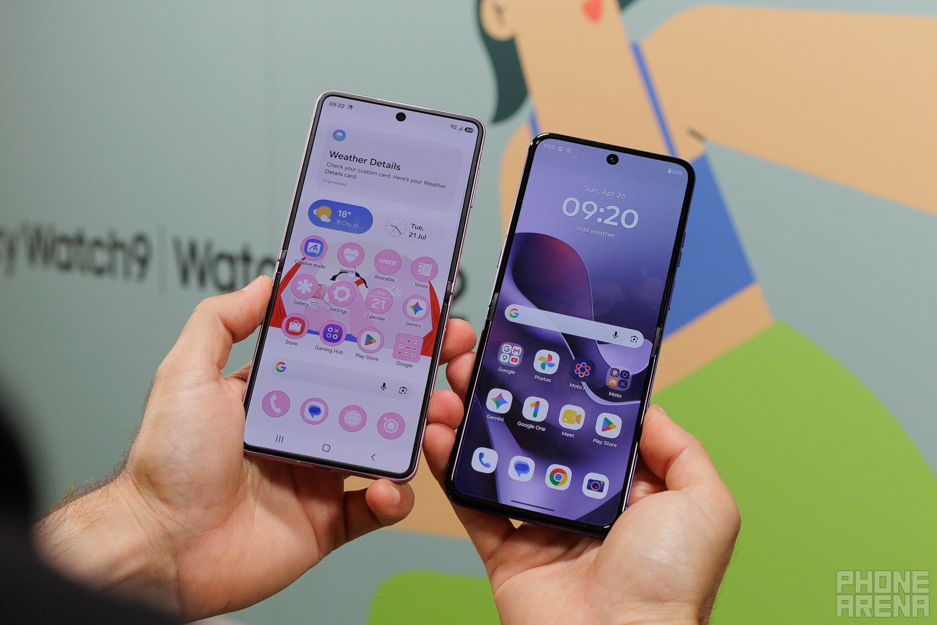 Pretty close! | Image by PhoneArena - Samsung Galaxy Z Flip 8 vs Motorola Razr Ultra (2026): first look