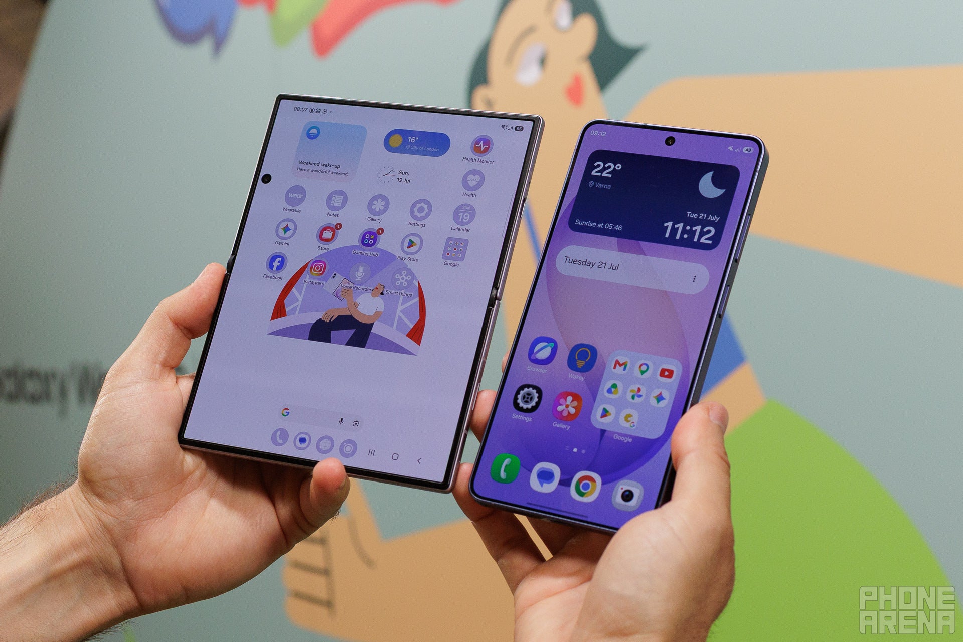 Turning the Z Fold 8 vertical is also an option | Image by PhoneArena - Samsugn Galaxy Z Fold 8 vs Galaxy S26 Ultra hands-on: wide or tall?