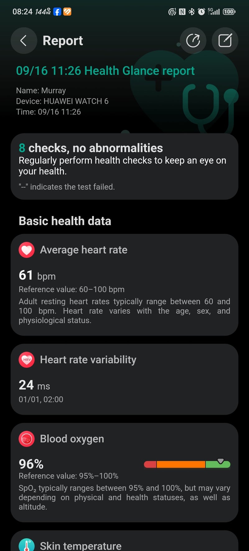 Health Glance gives you a lot of insights in 60 seconds.
