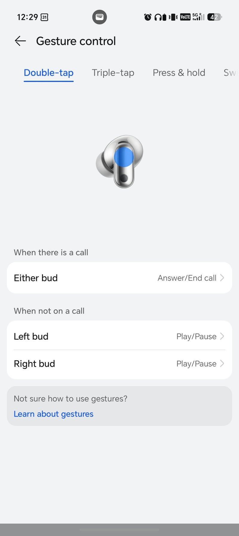 Using AI Life to configure the FreeBuds Neo.