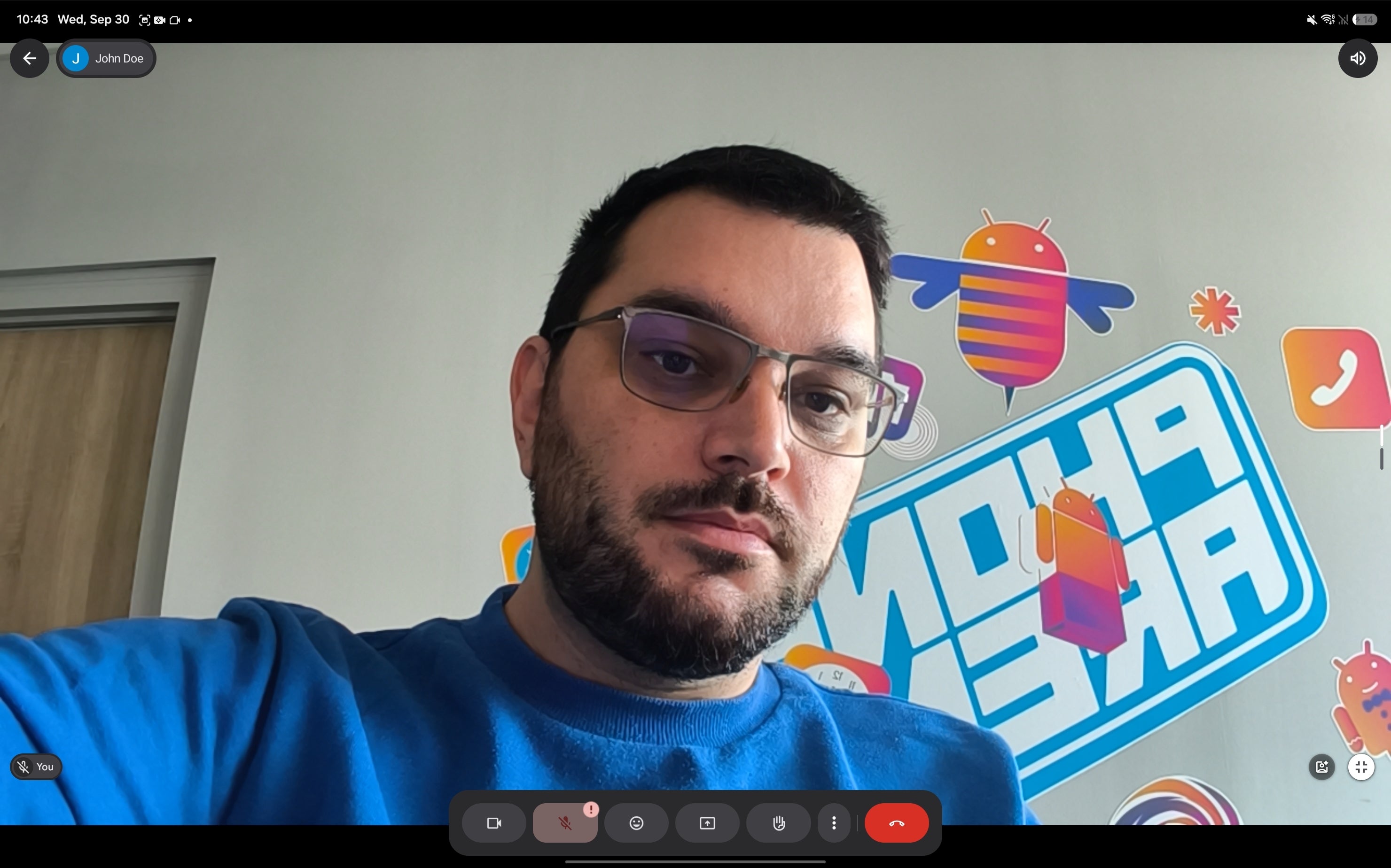 Here's how the front camera looks in meetings. | Image by PhoneArena - Samsung Galaxy Tab S12 Ultra review: Last year's tablet at next year's price