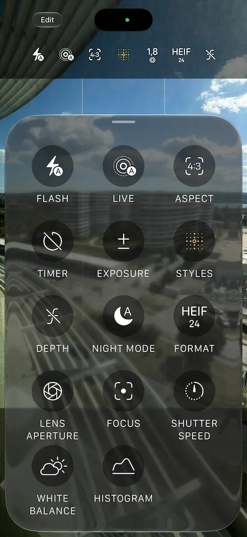 The new camera app and features.