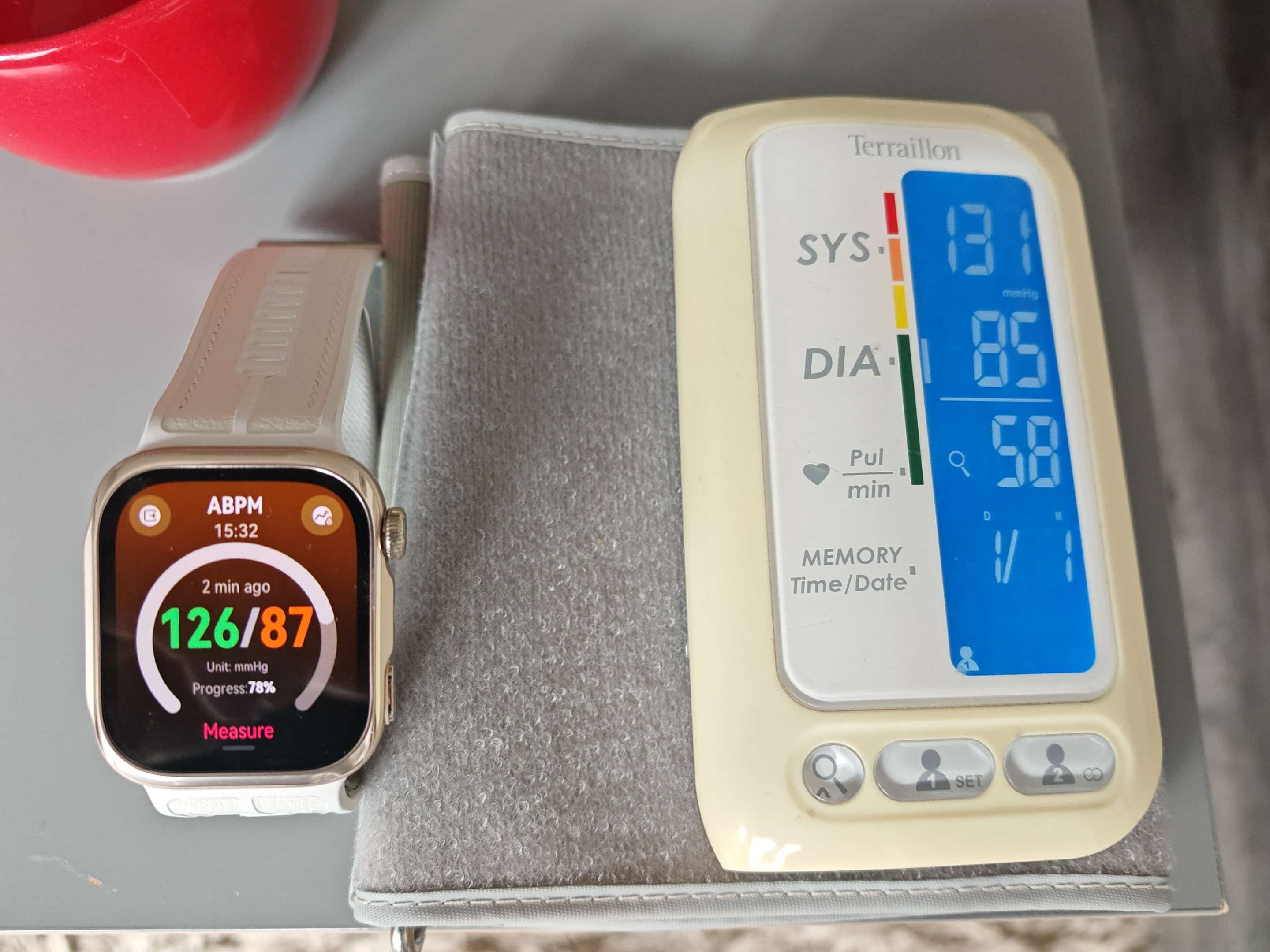 The Watch D3 was consistently inside the +-5 mm Hg range against my big arm cuff blood pressure monitor. | Image by PhoneArena - Huawei Watch D3 review: A health revolution in action