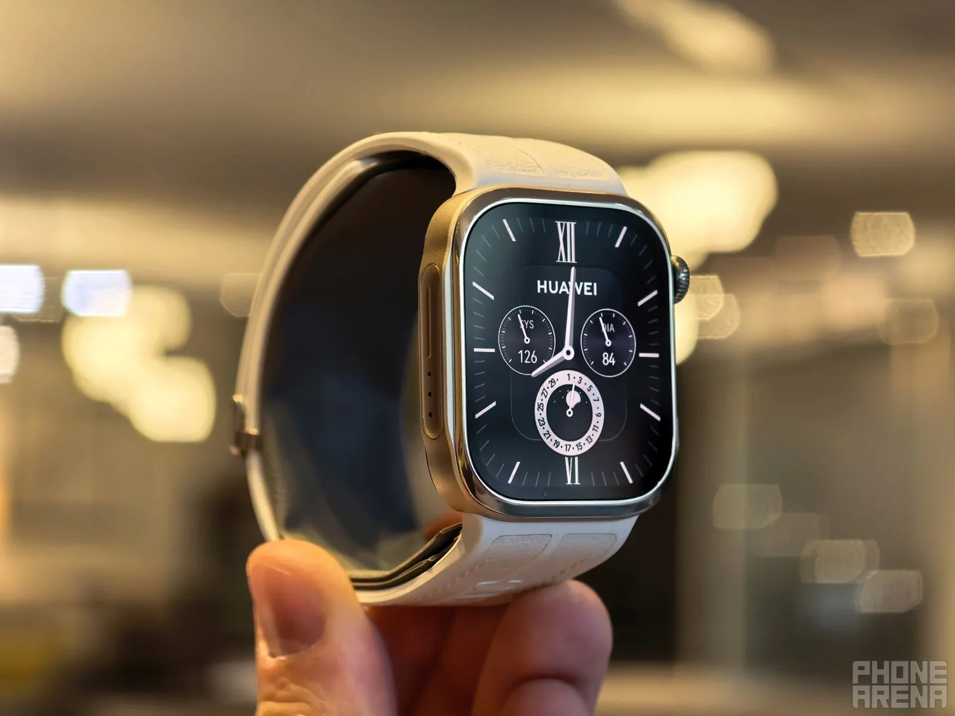 The 1.92-inch display of the Huawei Watch D3 is simply gorgeous! | Image by PhoneArena - Huawei Watch D3 review: A health revolution in action