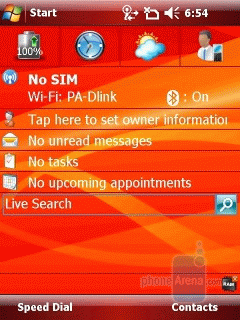 Home Screen - Eten X800 Review