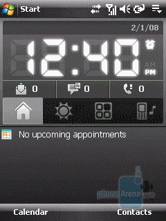 Home screen - HTC Touch Dual Review