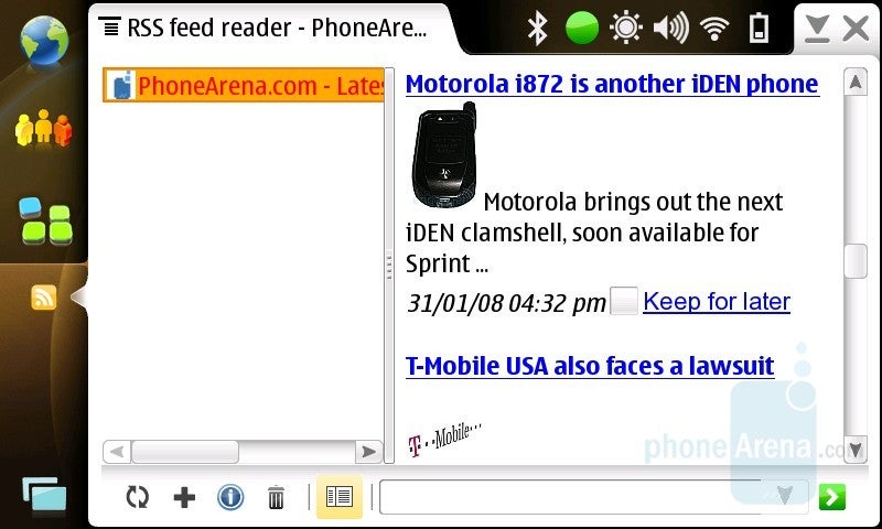 RSS reader - Nokia N810 Internet Tablet Review