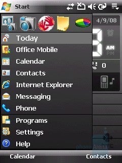 Start menu - HTC Touch Cruise Review