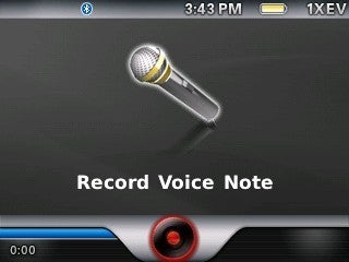 Voice note recorder - RIM BlackBerry Curve 8330 Review
