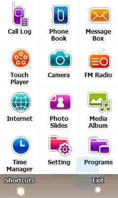 Main Menu - Samsung OMNIA Preview